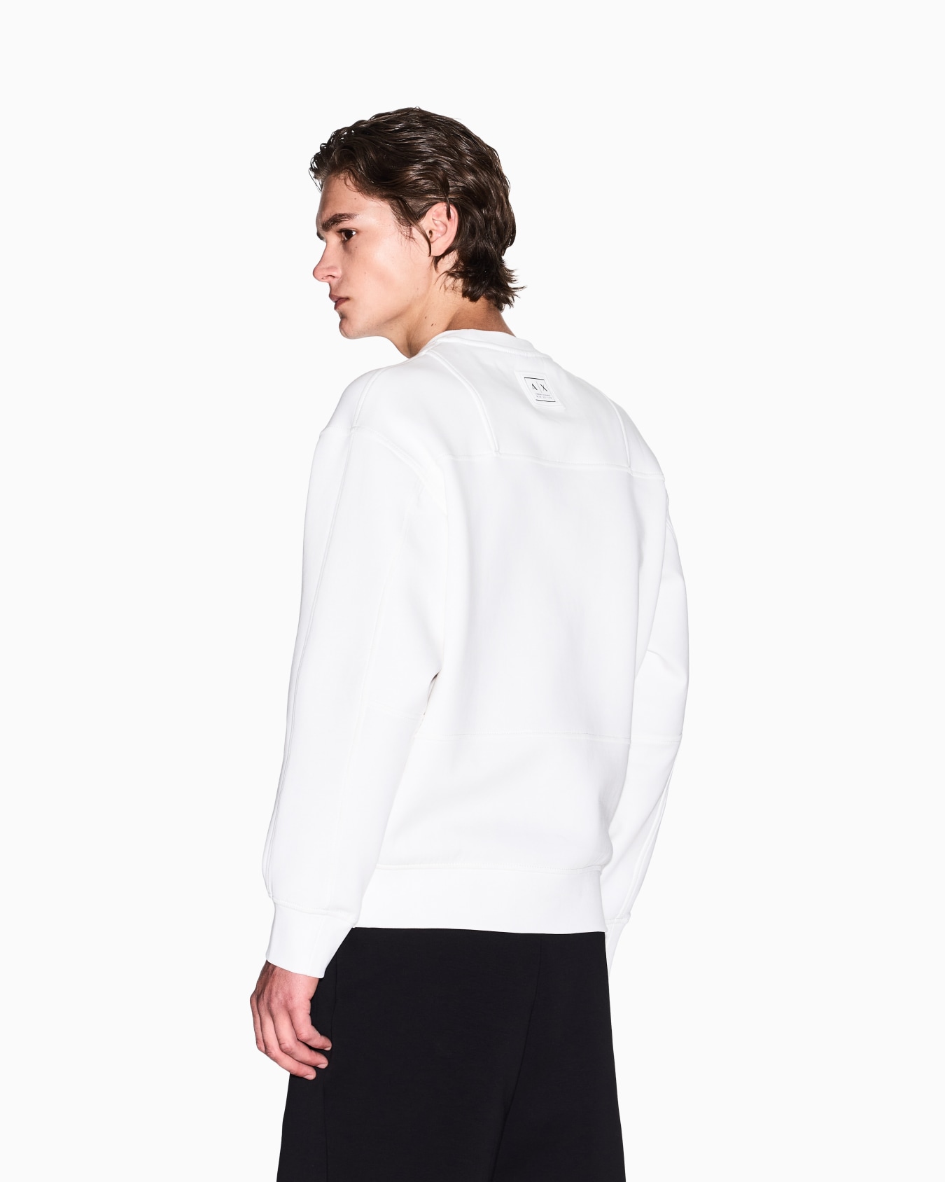 Bonded cotton crewneck sweatshirt Slide 2