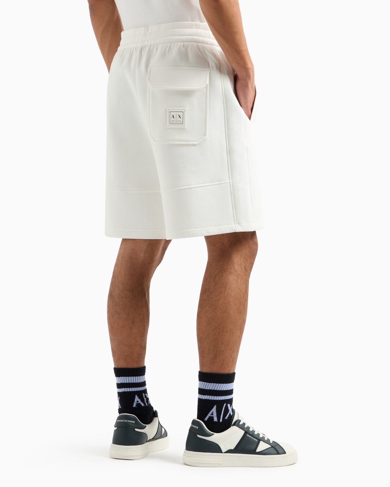 Bonded cotton Bermuda shorts Diapositiva 2