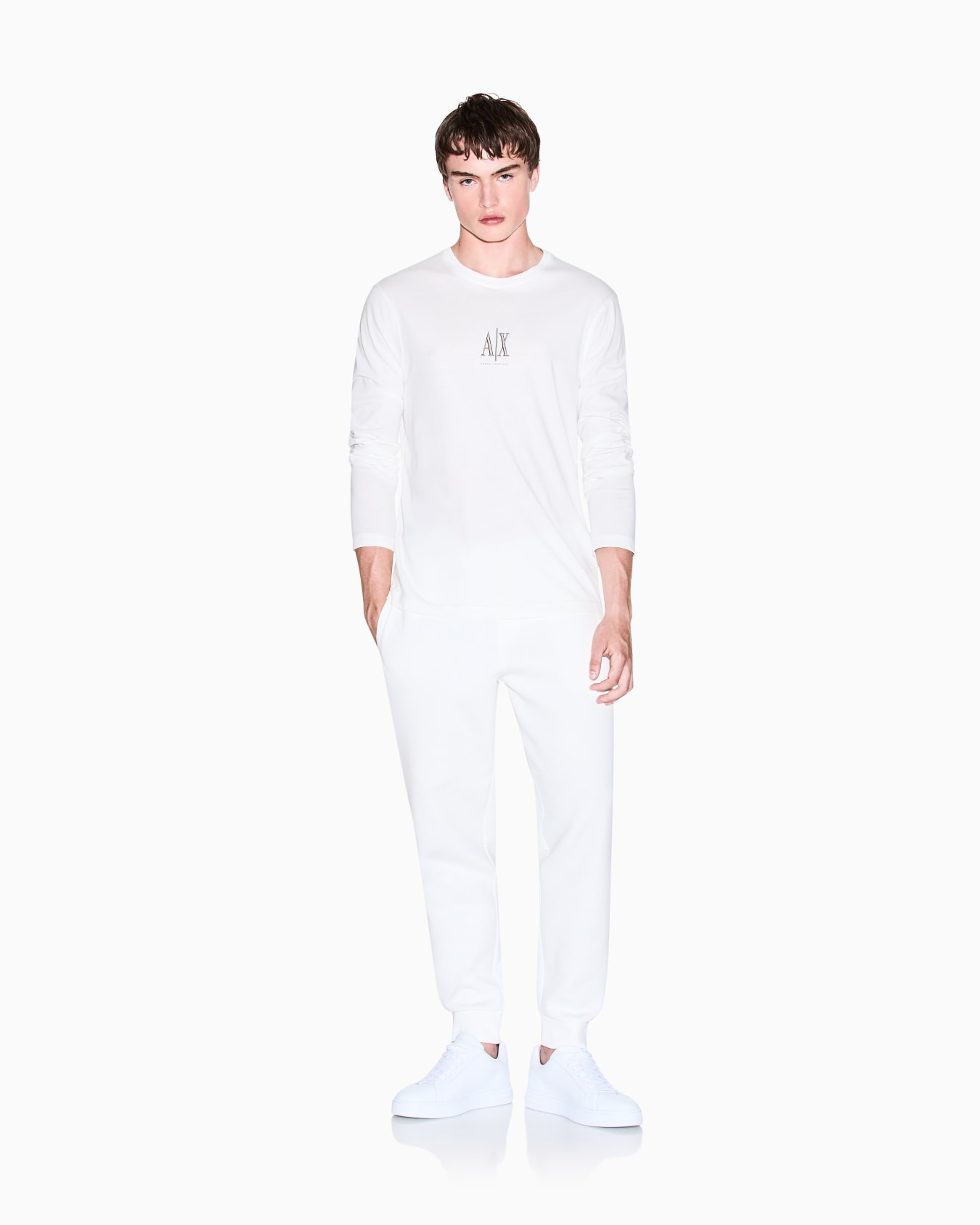 Long-sleeved T-shirt with embroidered logo Diapositive 1