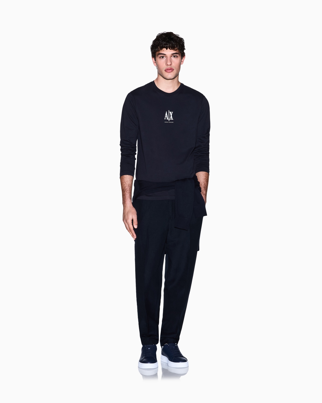 Long-sleeved cotton jersey T-shirt Diapositiva 1