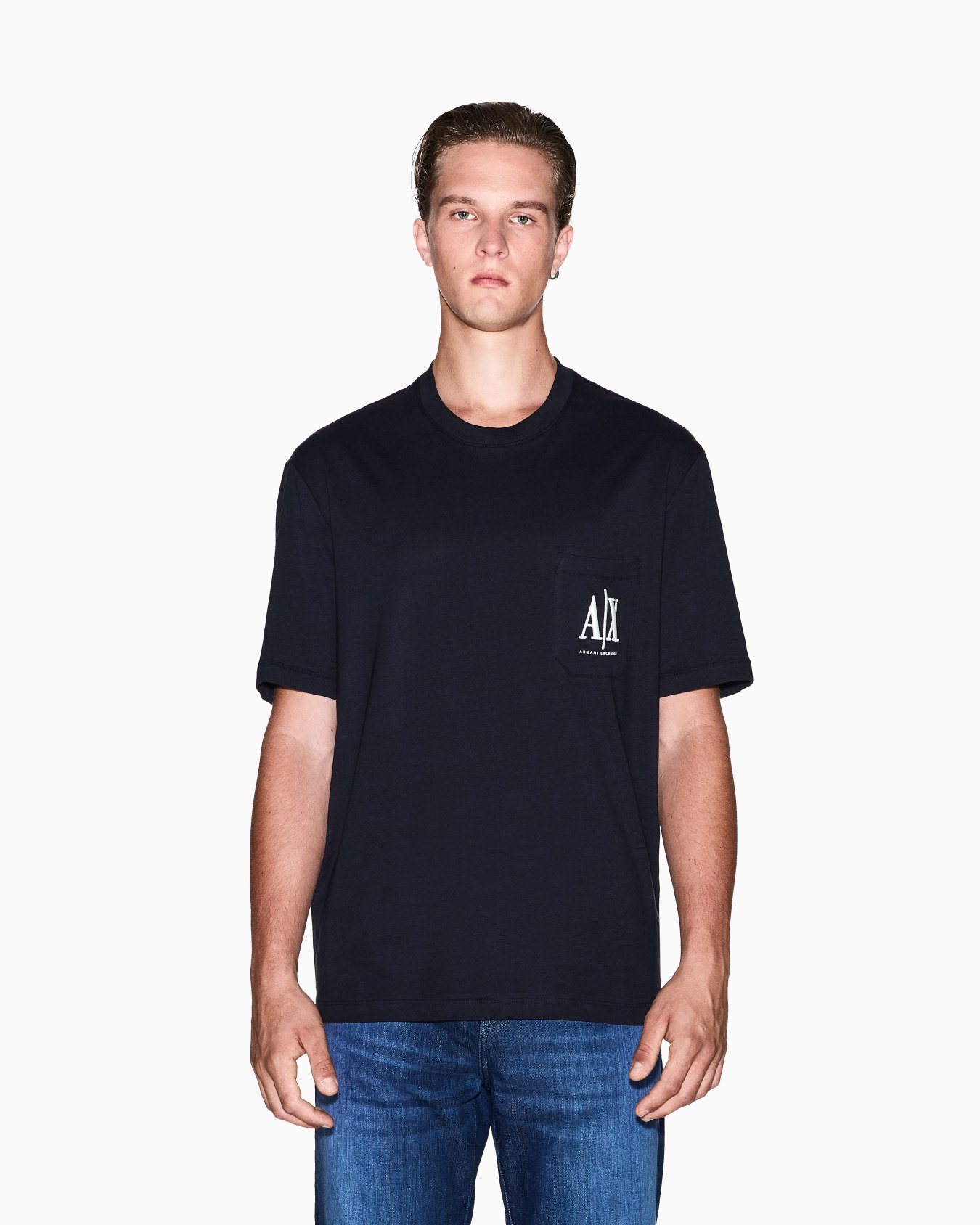 Regular fit T-shirt with pocket and logo Diapositive 3