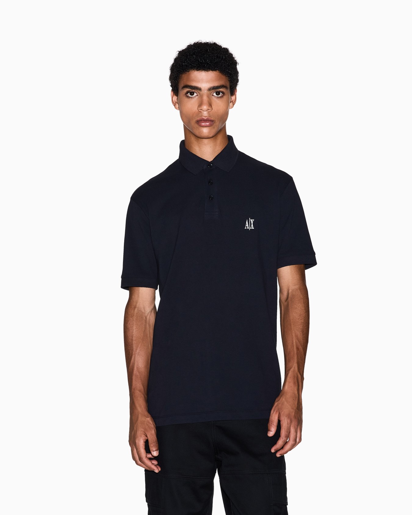 Regular fit cotton polo with logo Diapositive 3