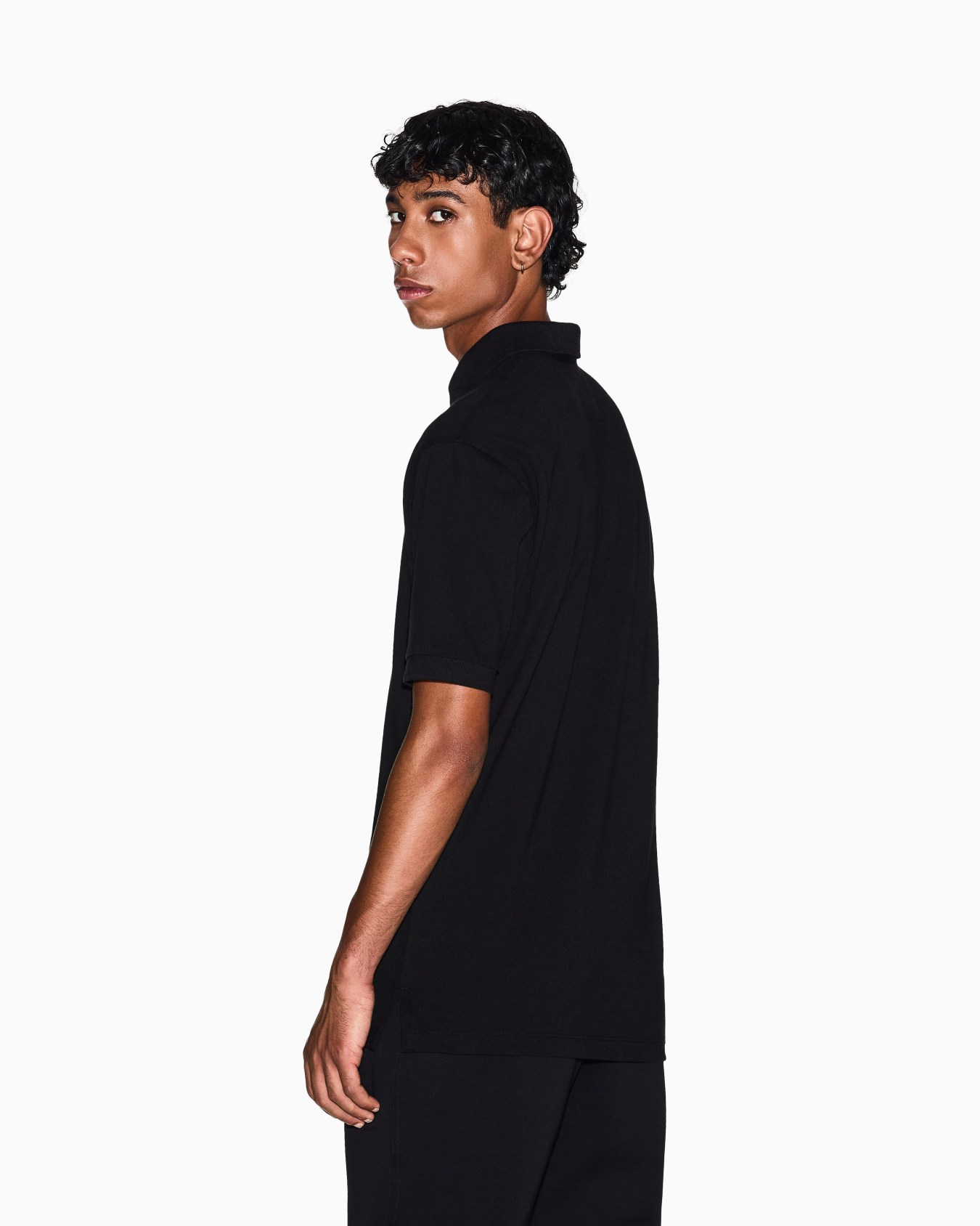 Regular fit cotton polo with logo Folie 3