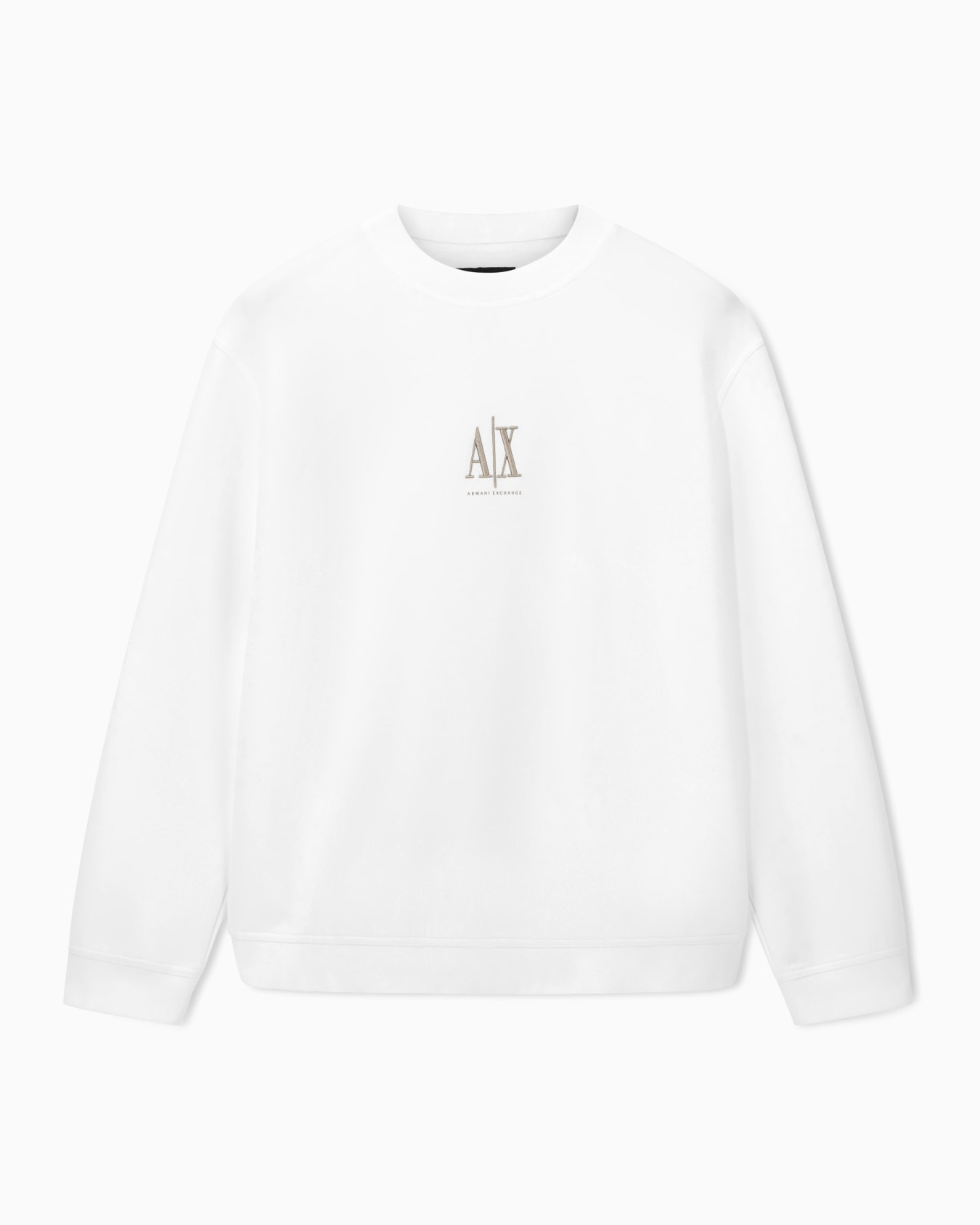 Crewneck sweatshirt with embroidered logo Slide 0