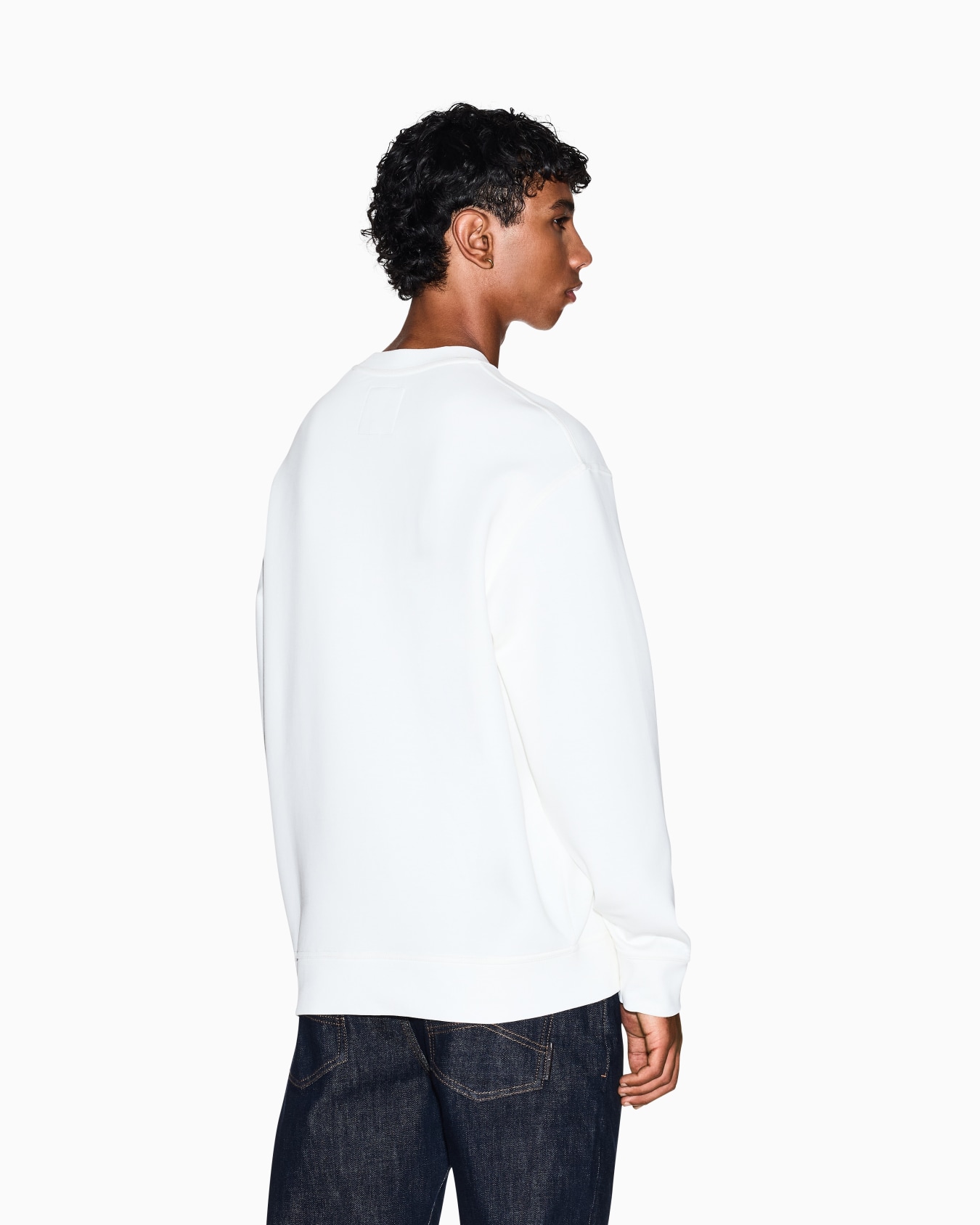 Crewneck sweatshirt with embroidered logo Slide 2