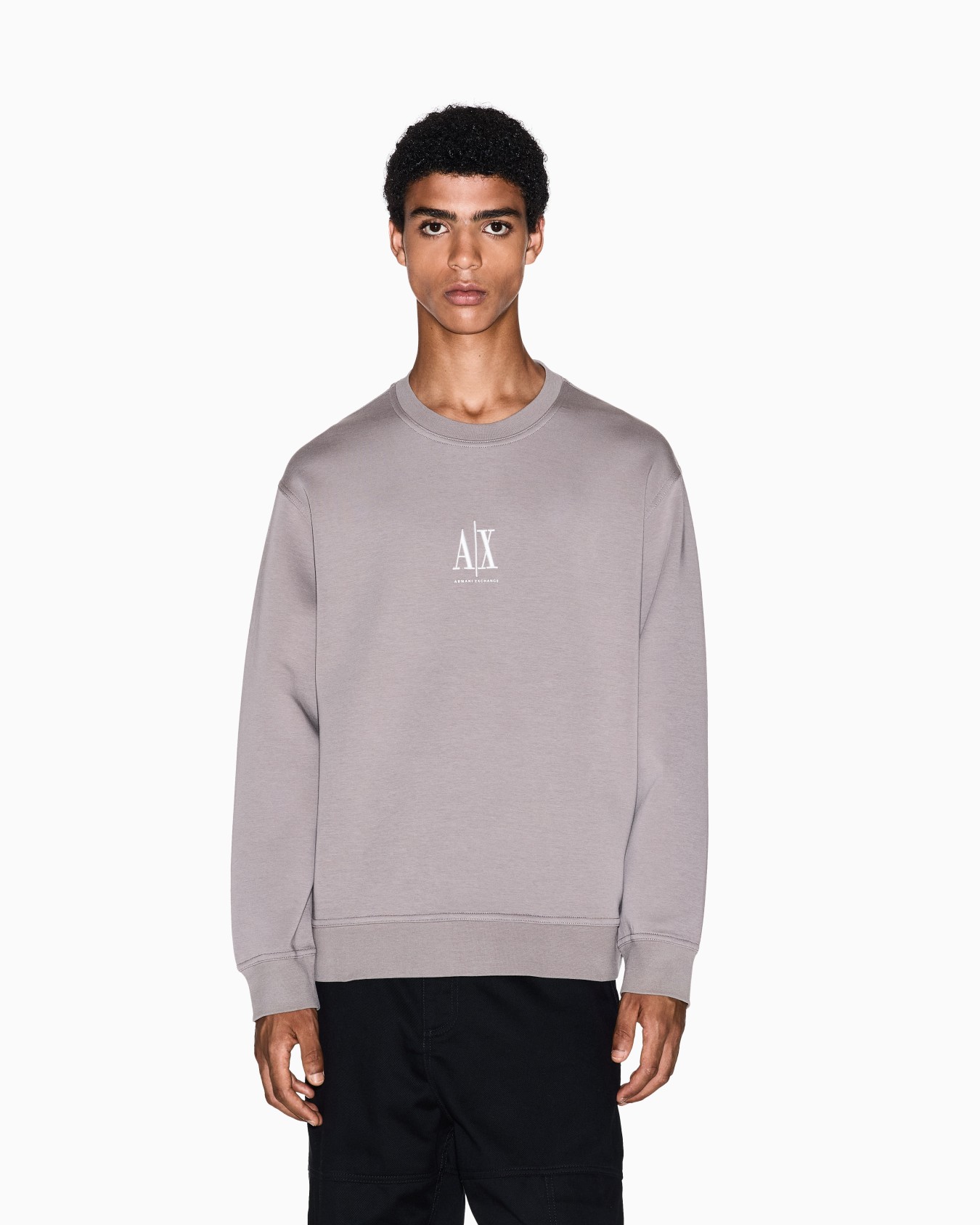 Crewneck sweatshirt with embroidered logo Slide 3