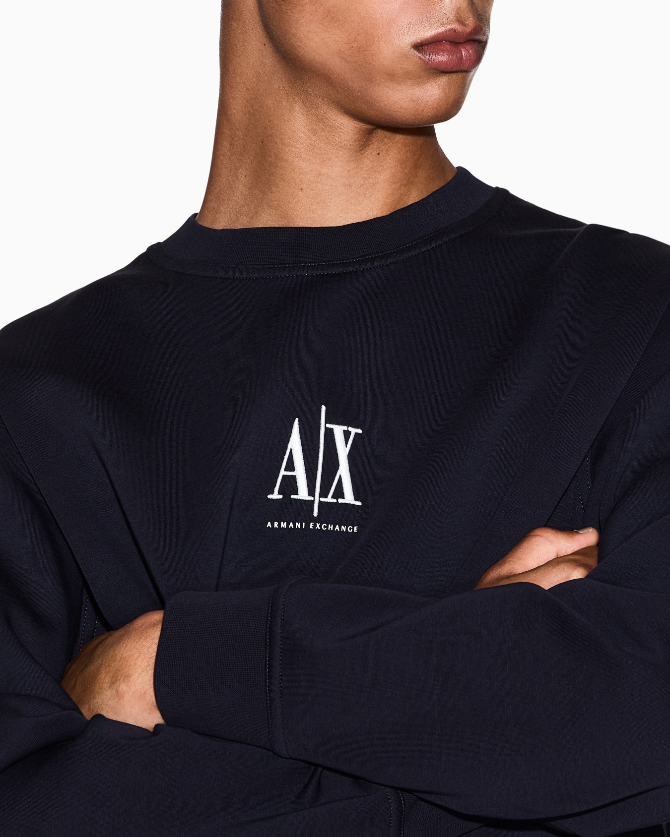 Crewneck sweatshirt with embroidered logo Slide 4