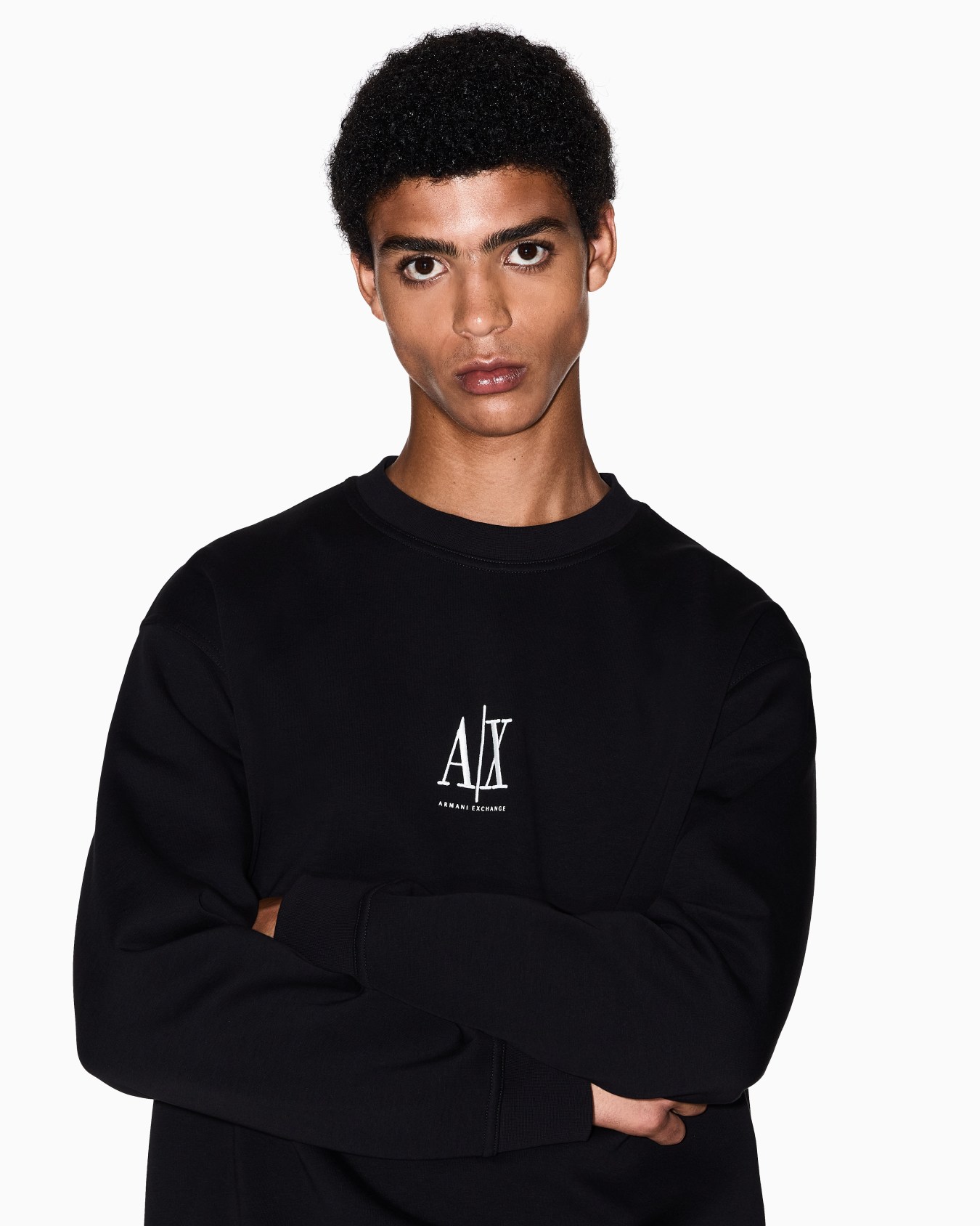 Crewneck sweatshirt with embroidered logo Slide 4