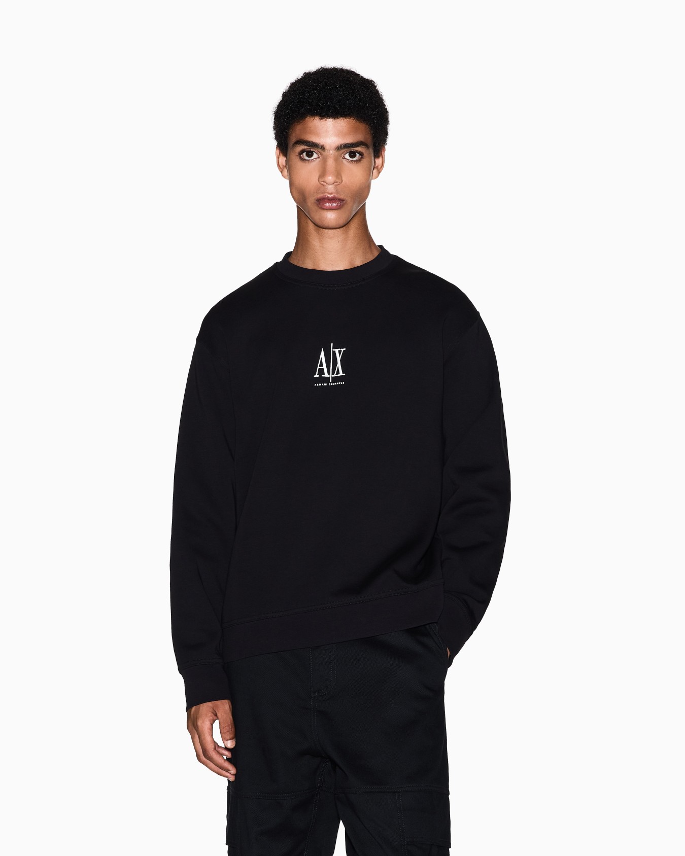 Crewneck sweatshirt with embroidered logo Slide 3