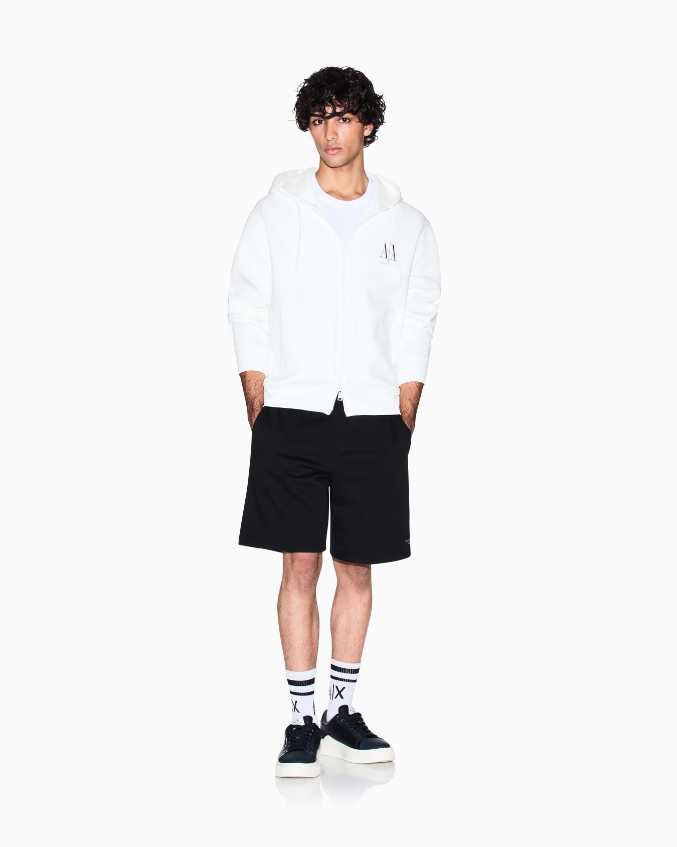 Zip-up hoodie with embroidered logo Slide 1