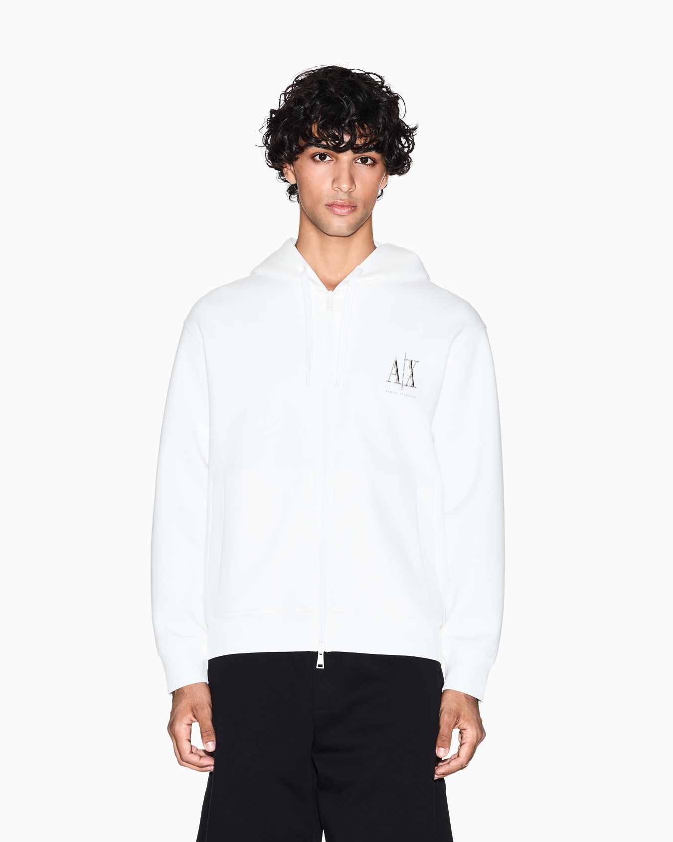 Zip-up hoodie with embroidered logo Slide 3