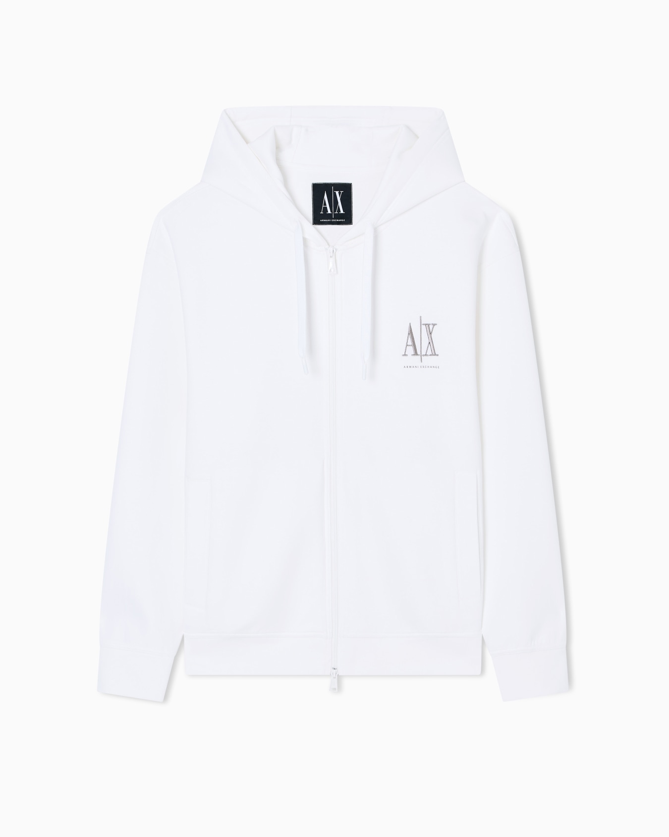 Zip-up hoodie with embroidered logo Slide 0