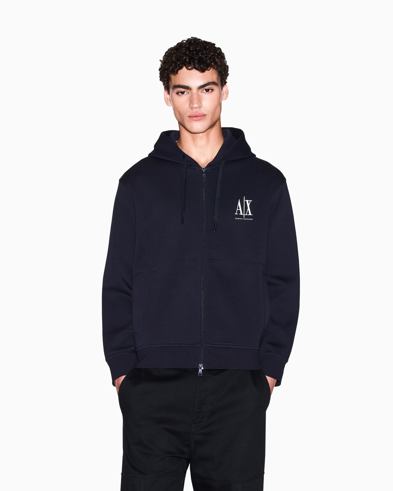 Zip-up hoodie with embroidered logo Folie 3