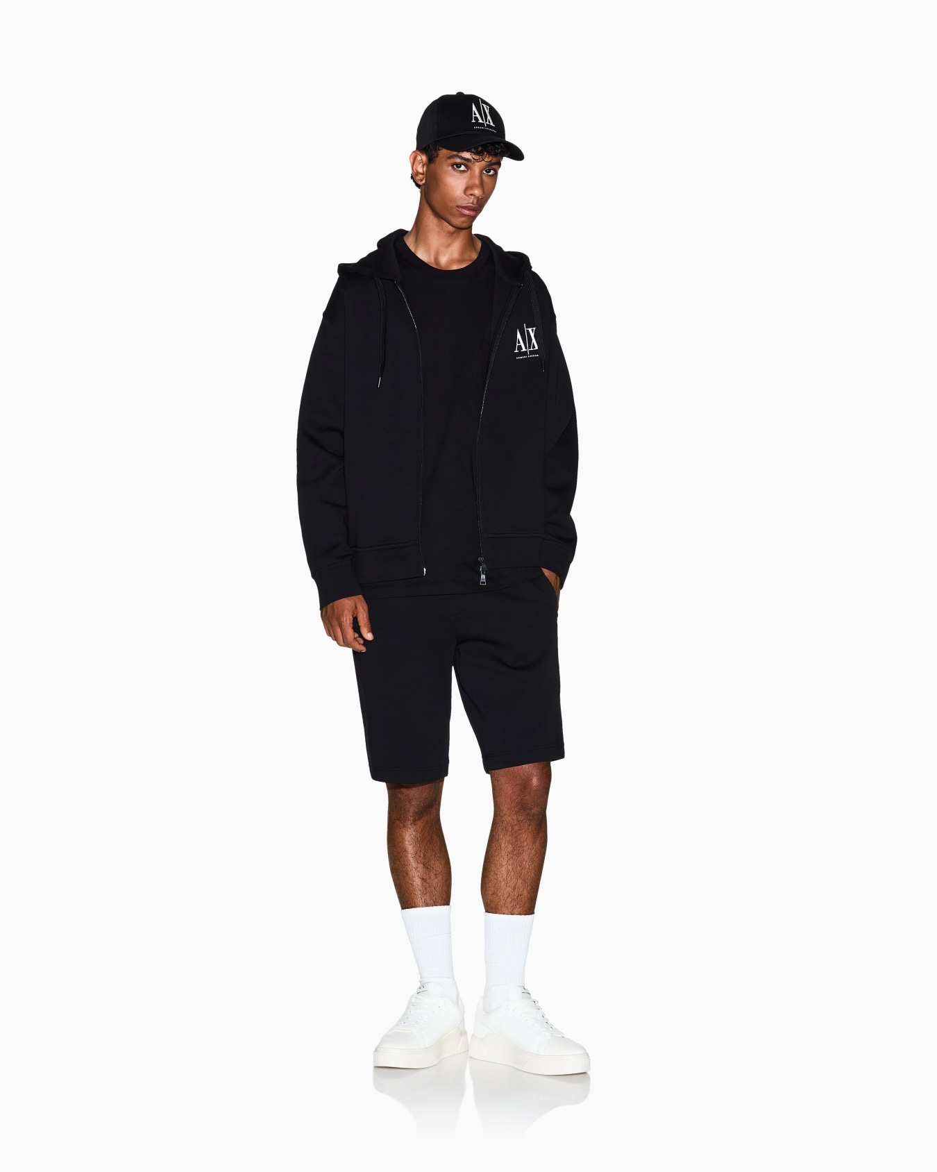 Felpa Zip-Up in tessuto stretch bonded Slide 1