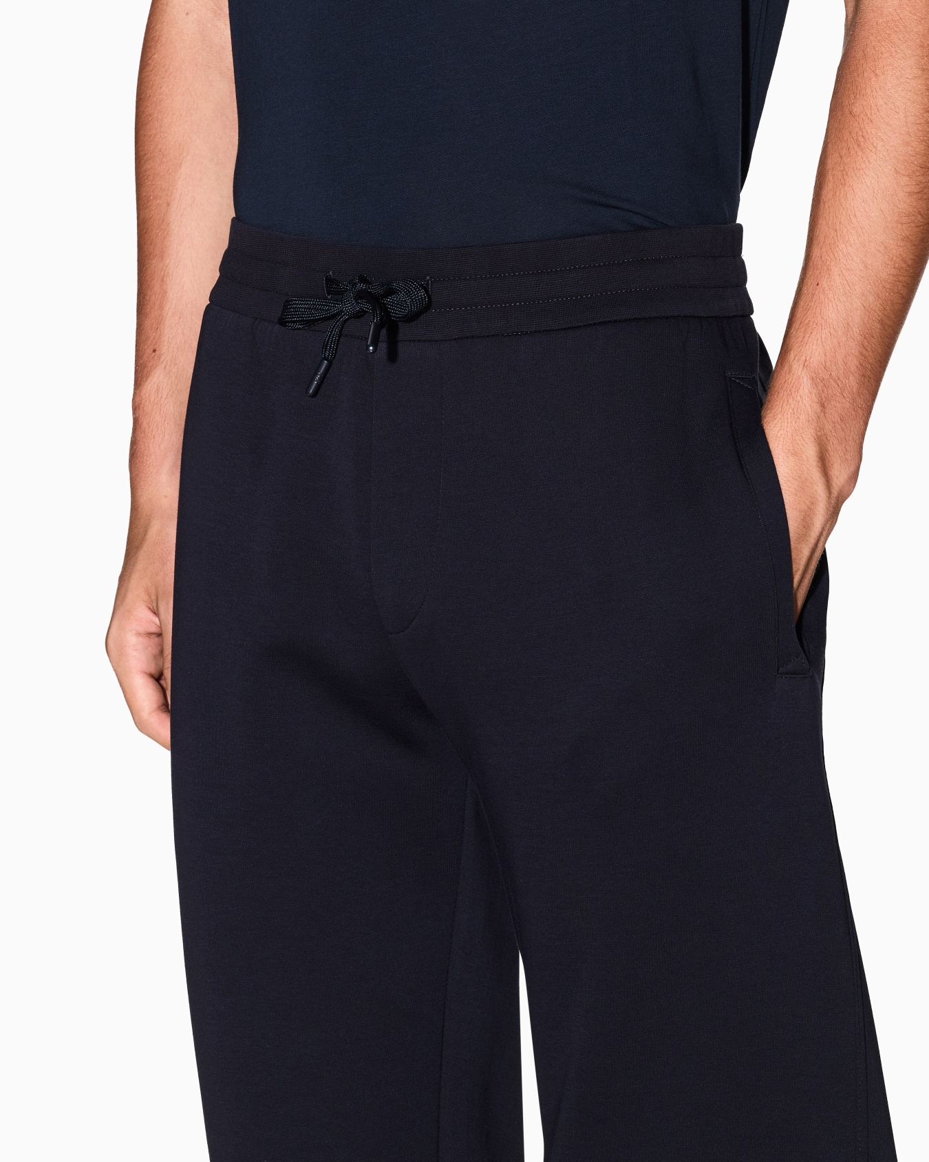 Bonded Stretch Cotton Trousers Slide 6