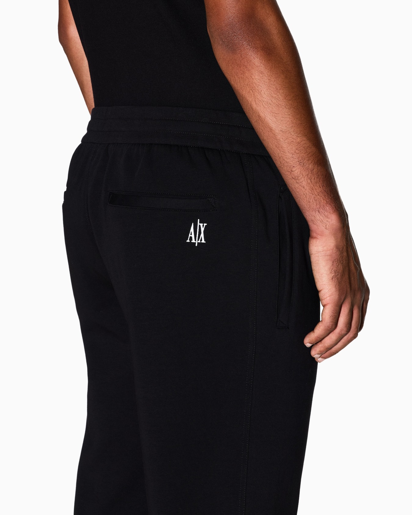 Fabric jogger pants in bonded stretch cotton Icon Slide 5