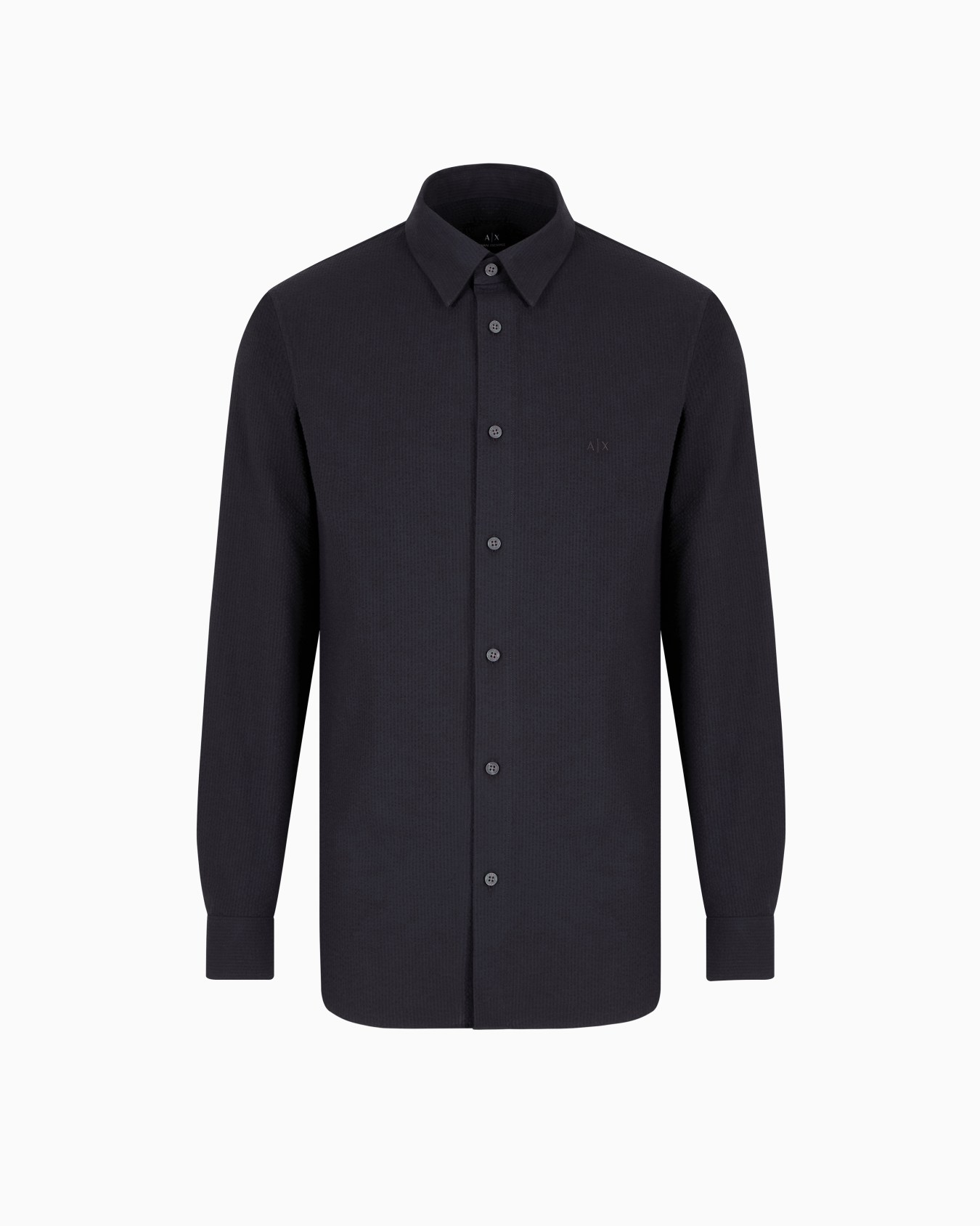 Camicia regular fit in seersucker Slide 0