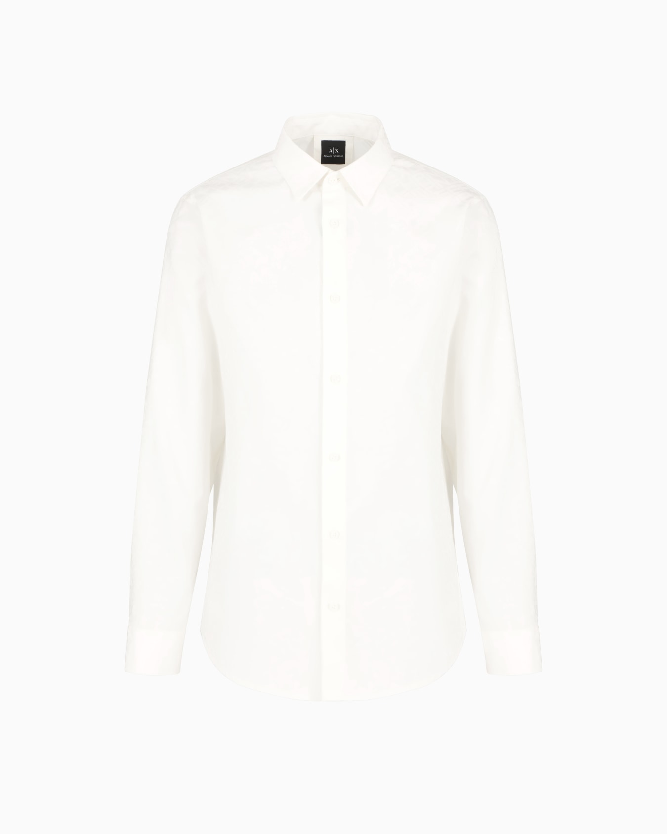 Regular fit cotton jacquard shirt Slide 0