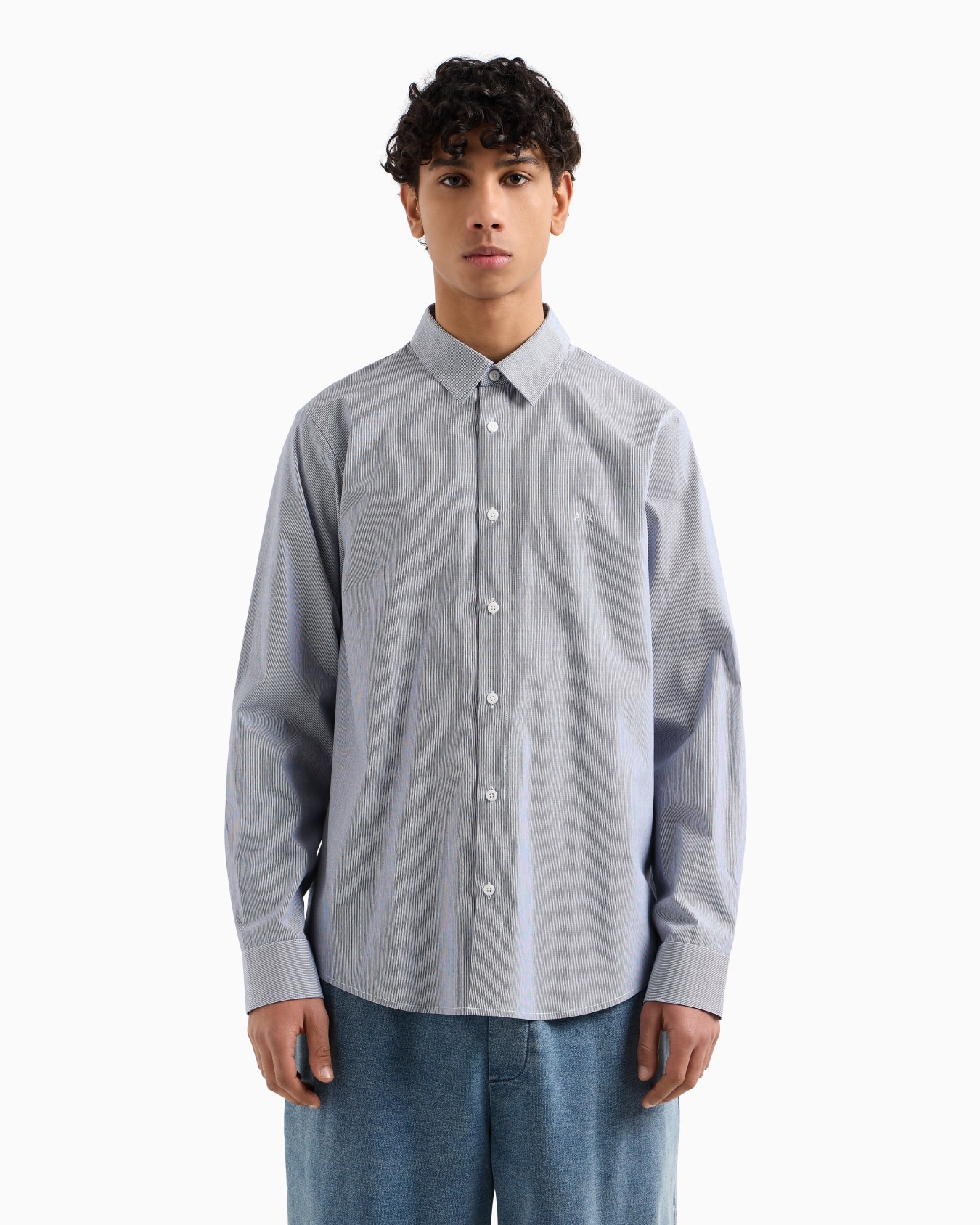 Regular fit cotton jacquard shirt Slide 3