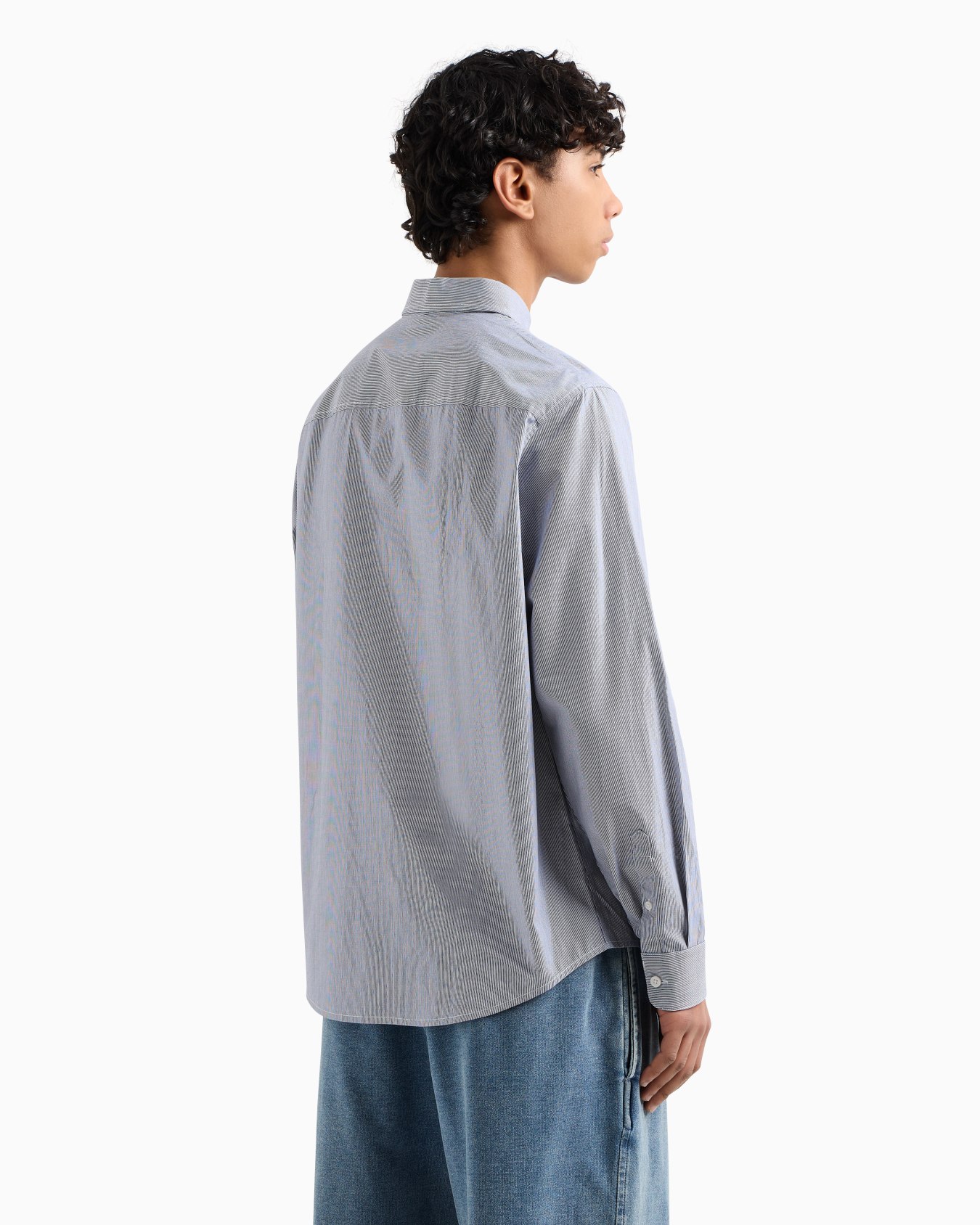 Regular fit cotton jacquard shirt Slide 2