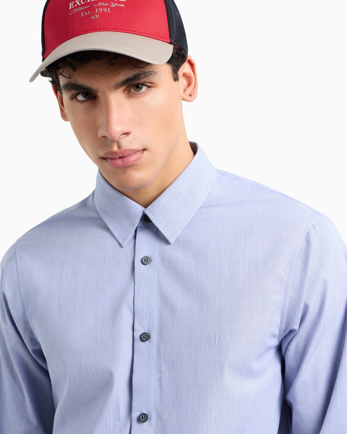 Regular fit cotton jacquard shirt Slide 4