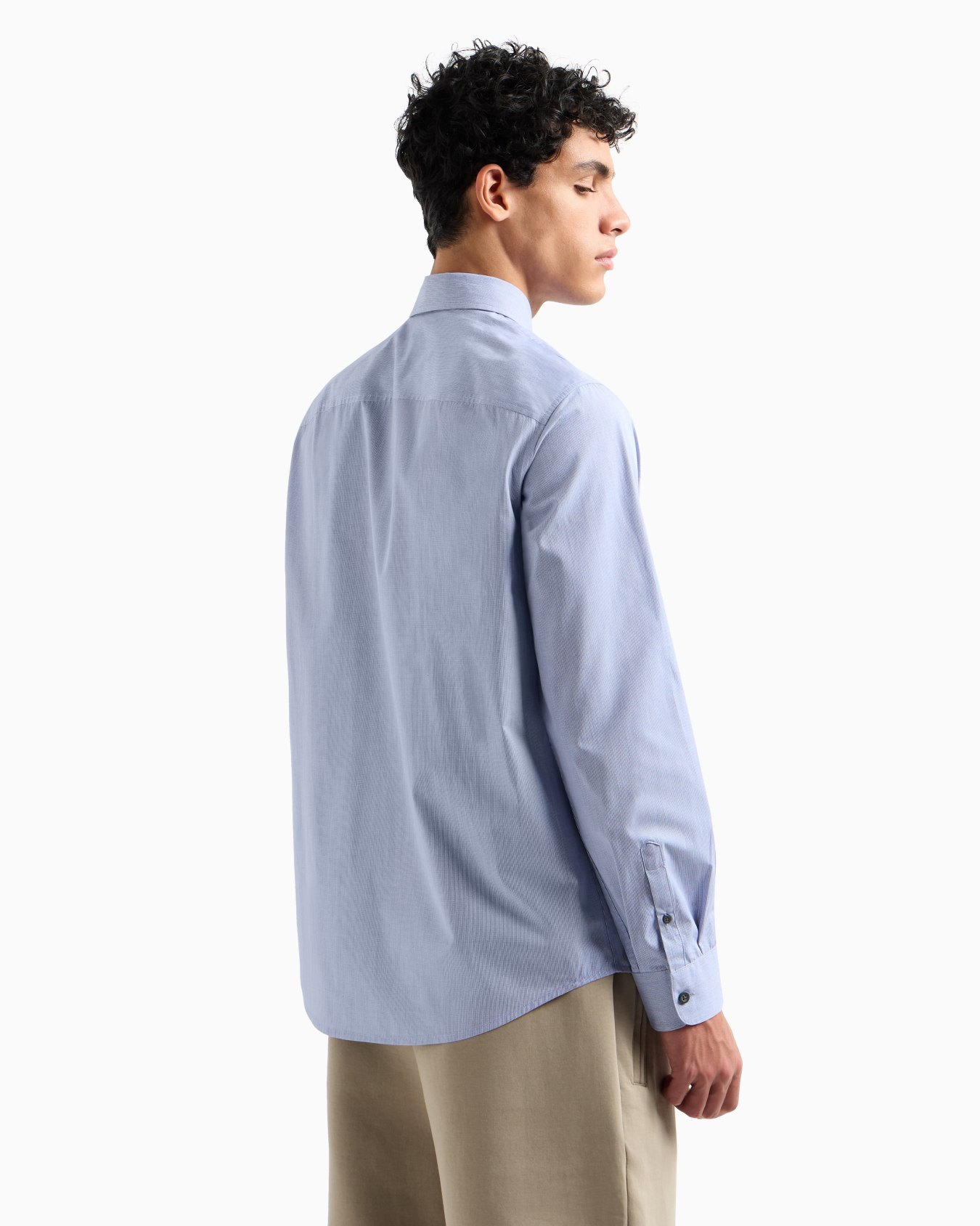 Regular fit cotton jacquard shirt Slide 2