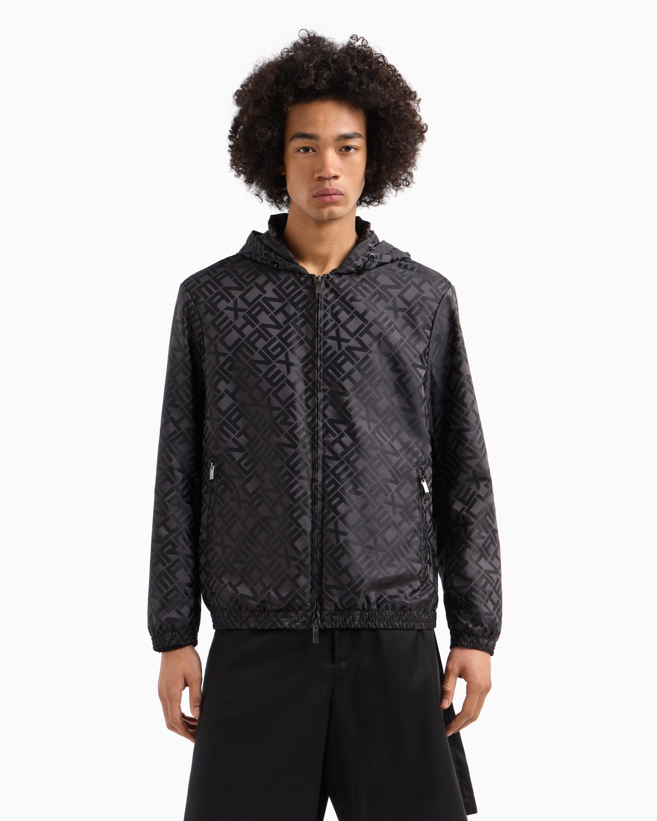 Veste à capuche en tissu avec logo Diapositive 3