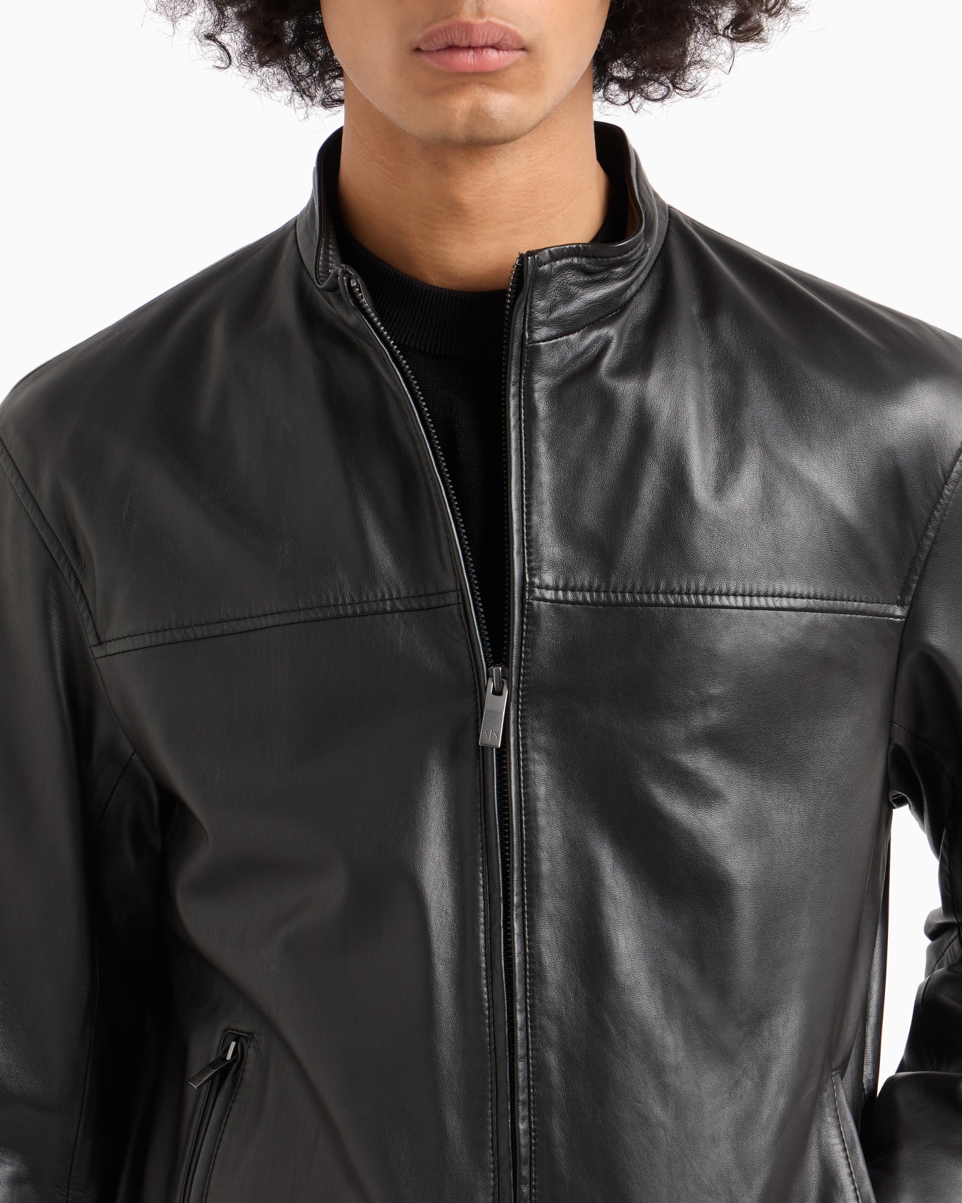 Matte Jacke aus echtem Leder Folie 4