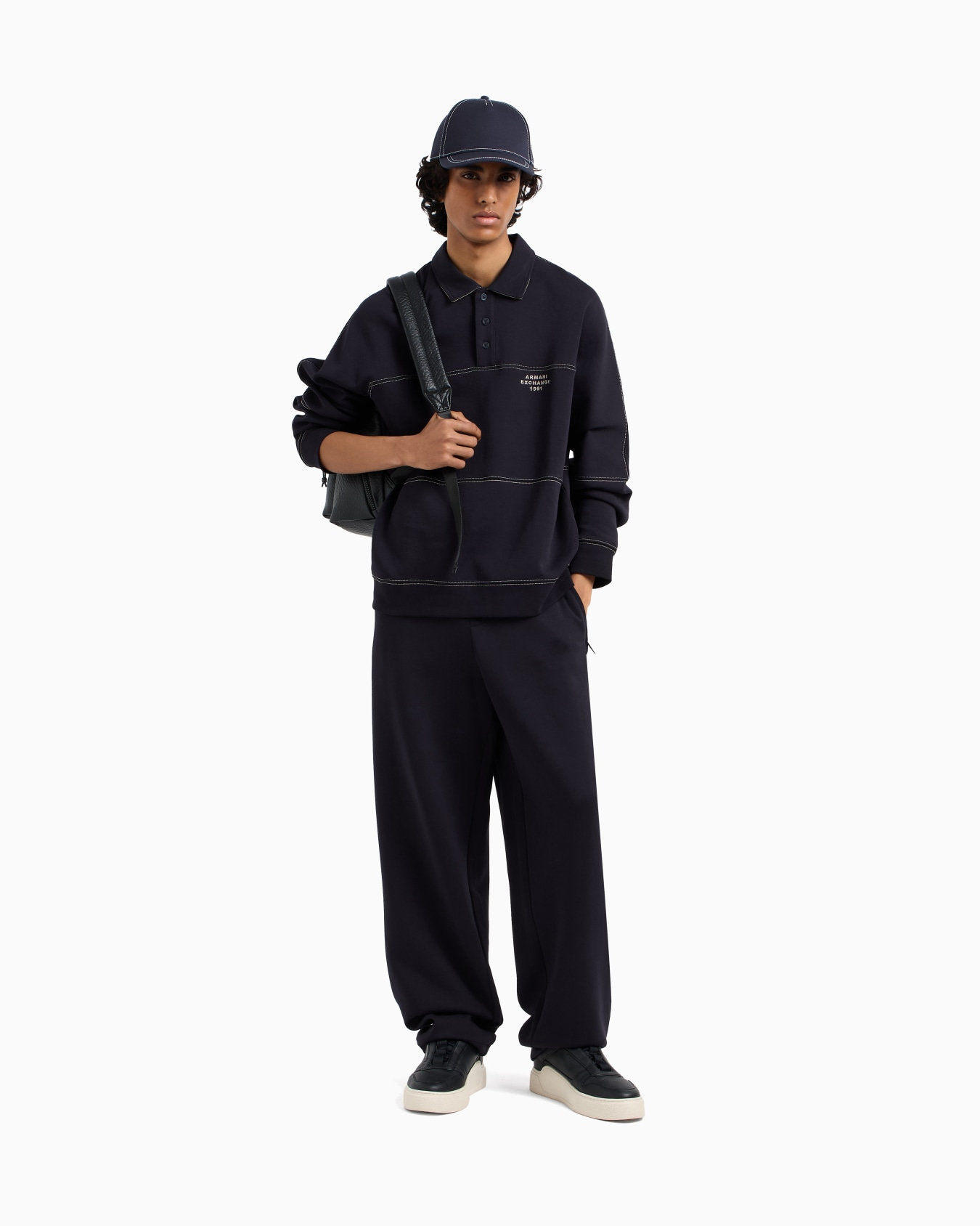 Bonded Stretch Fleece Joggers Slide 1