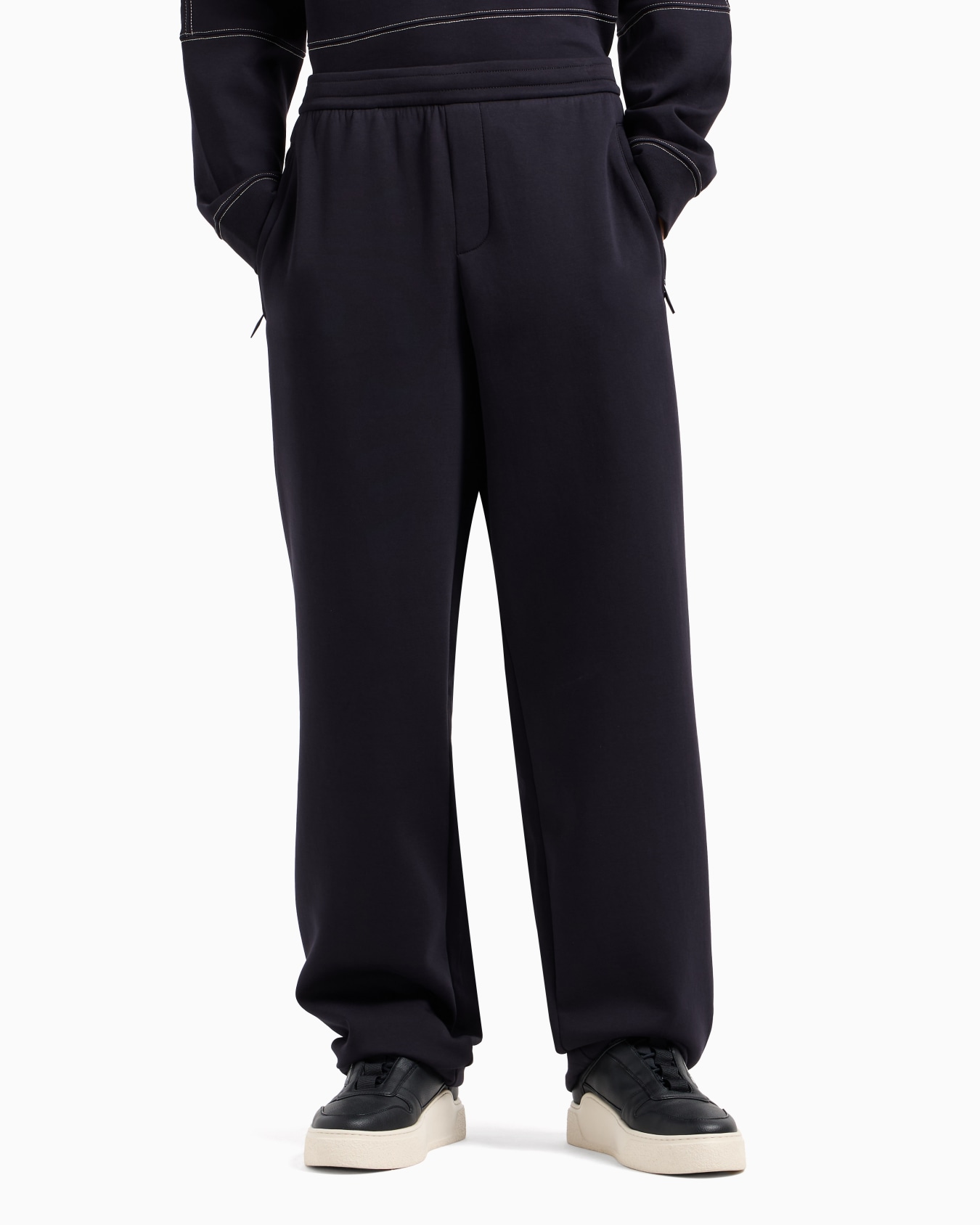 Bonded Stretch Fleece Joggers Slide 3