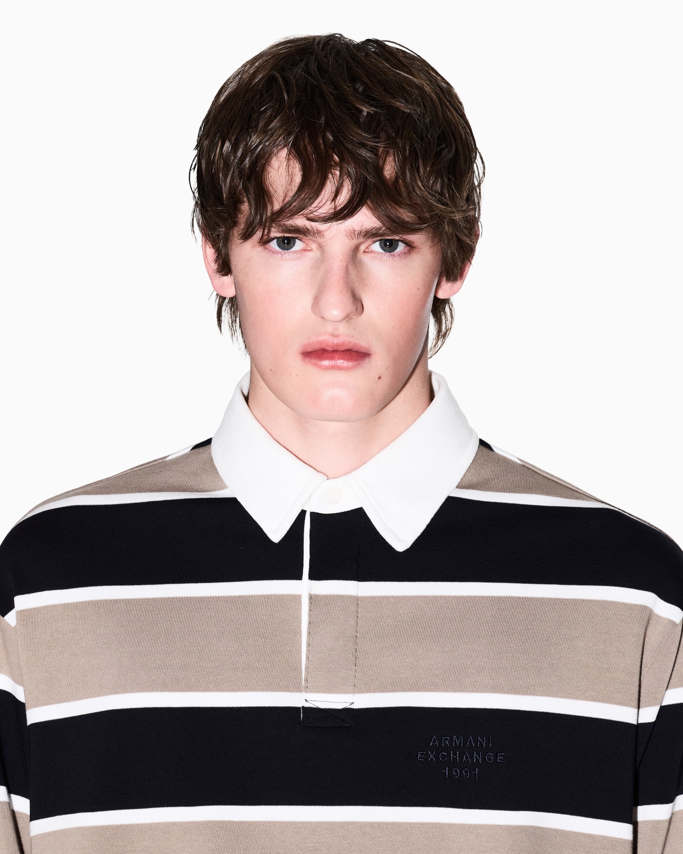 Locker sitzendes Poloshirt mit Maxistreifen Folie 4