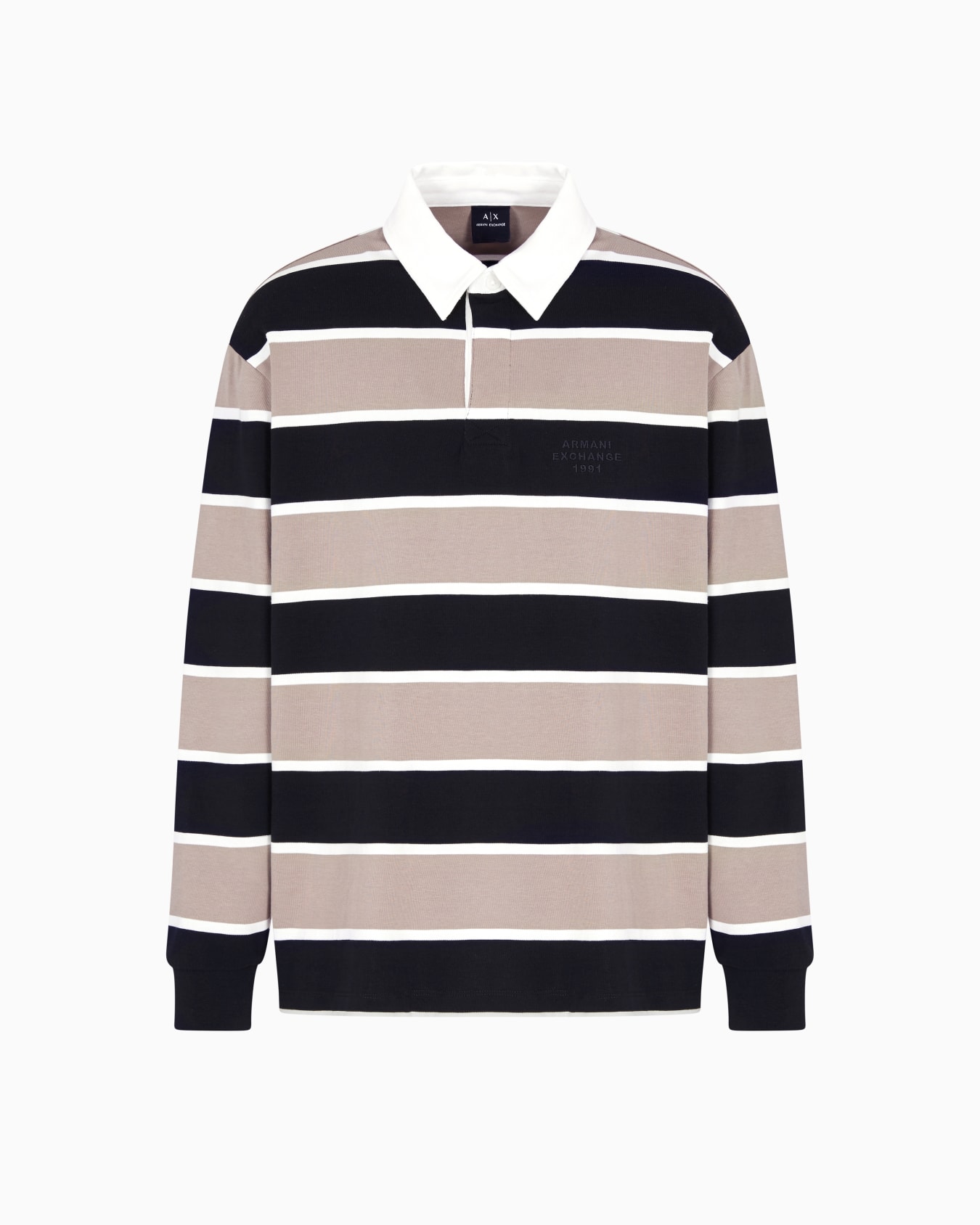 Locker sitzendes Poloshirt mit Maxistreifen Folie 0