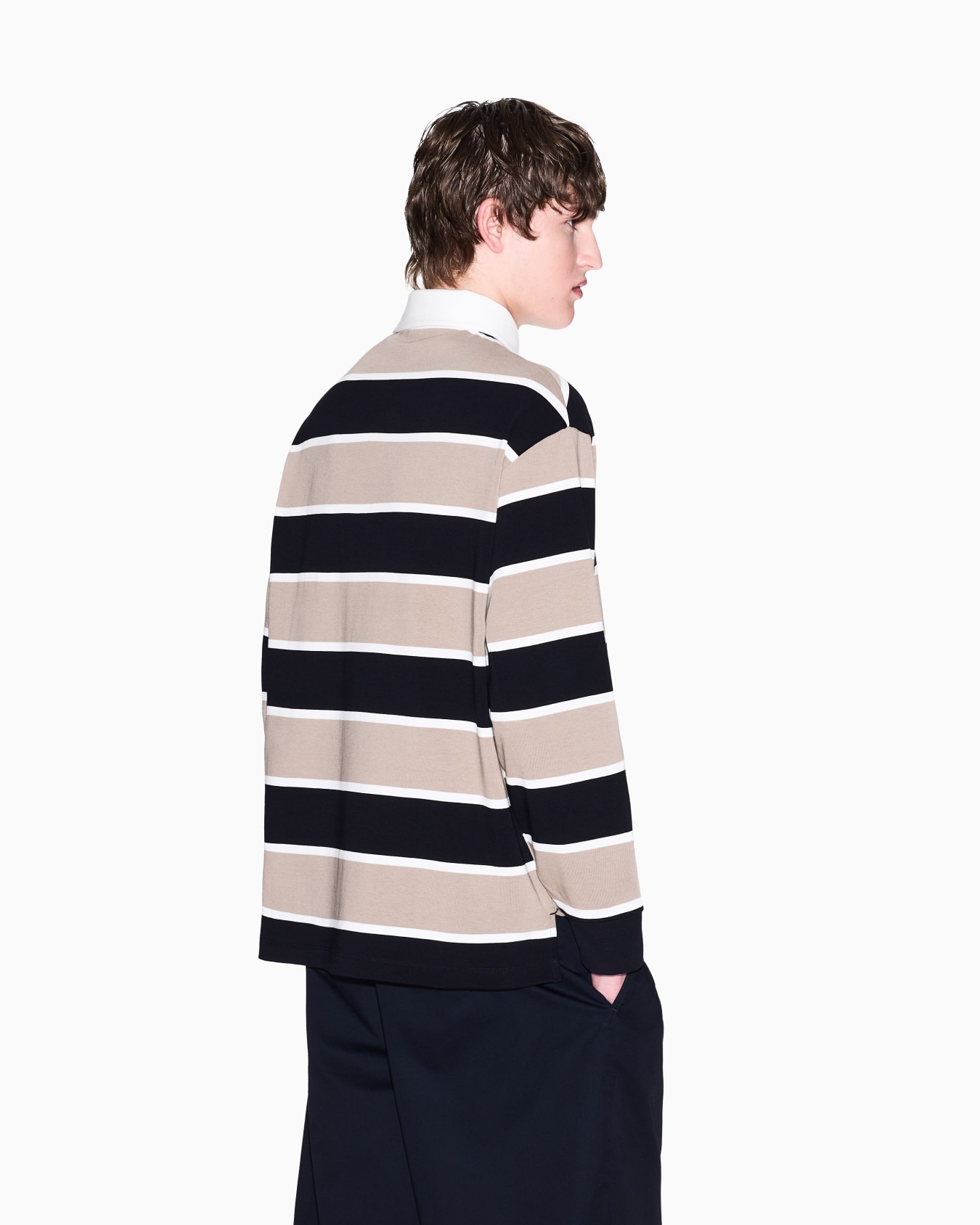 Locker sitzendes Poloshirt mit Maxistreifen Folie 2