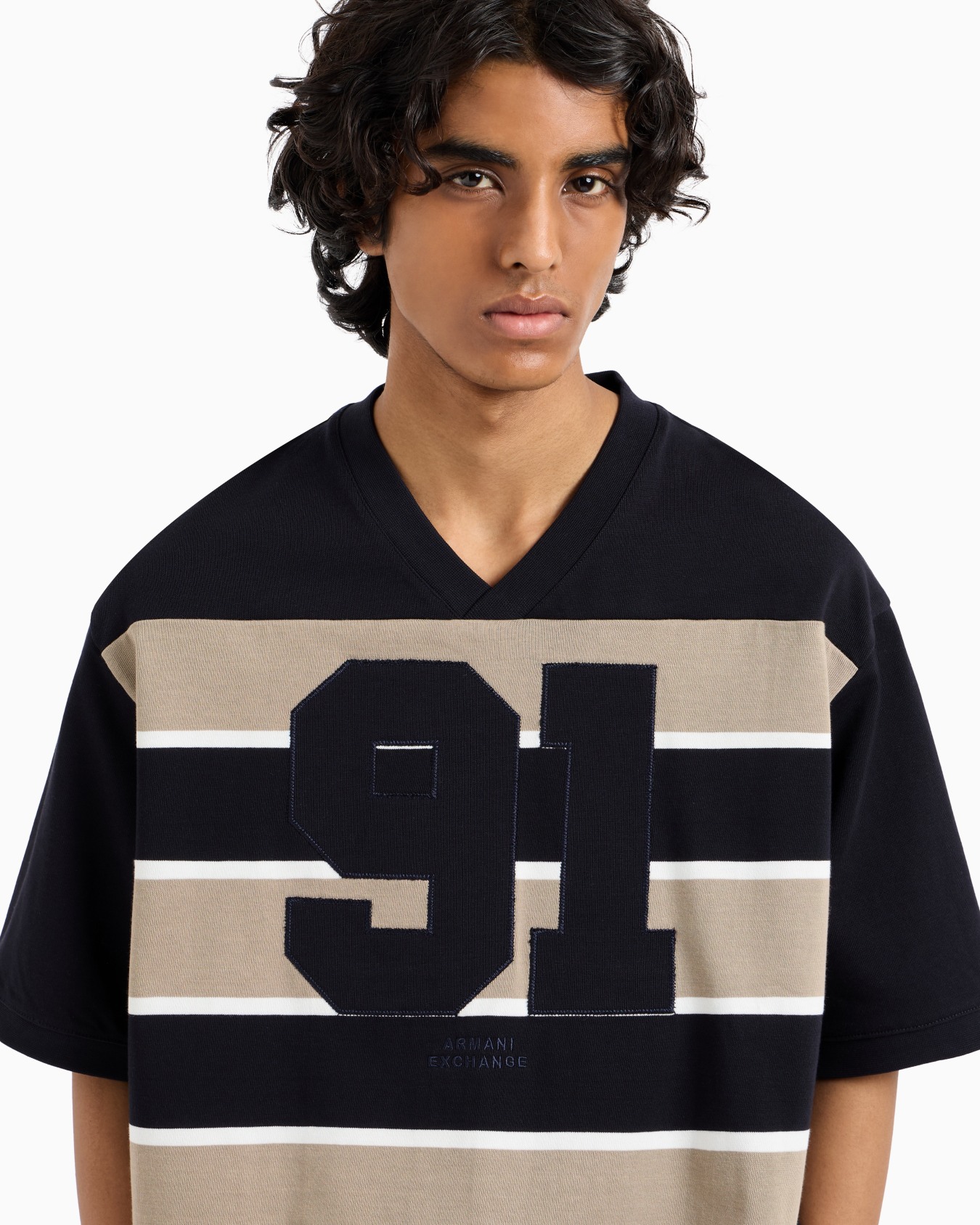 Camiseta holgada de rayas largas 91 Diapositiva 4