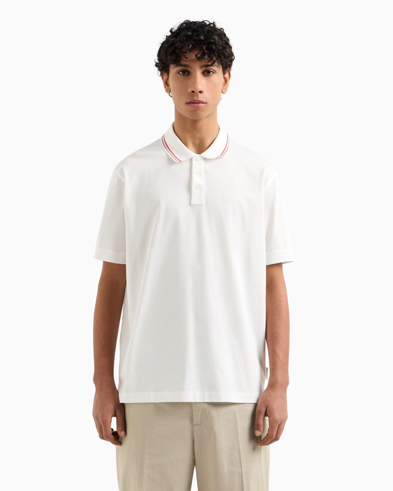 Regular fit polo shirt in mercerised cotton Slide 3