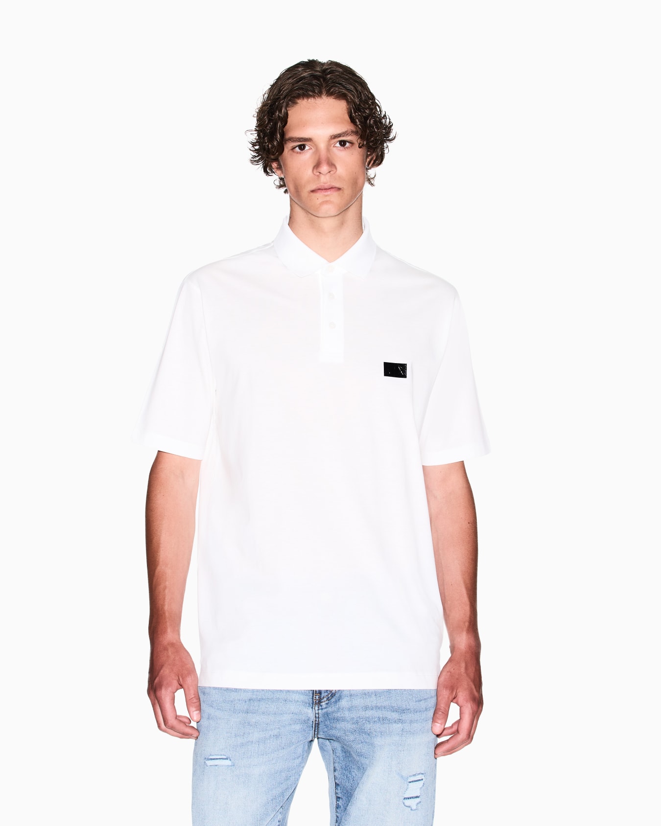 Regular fit mercerised cotton polo Slide 3