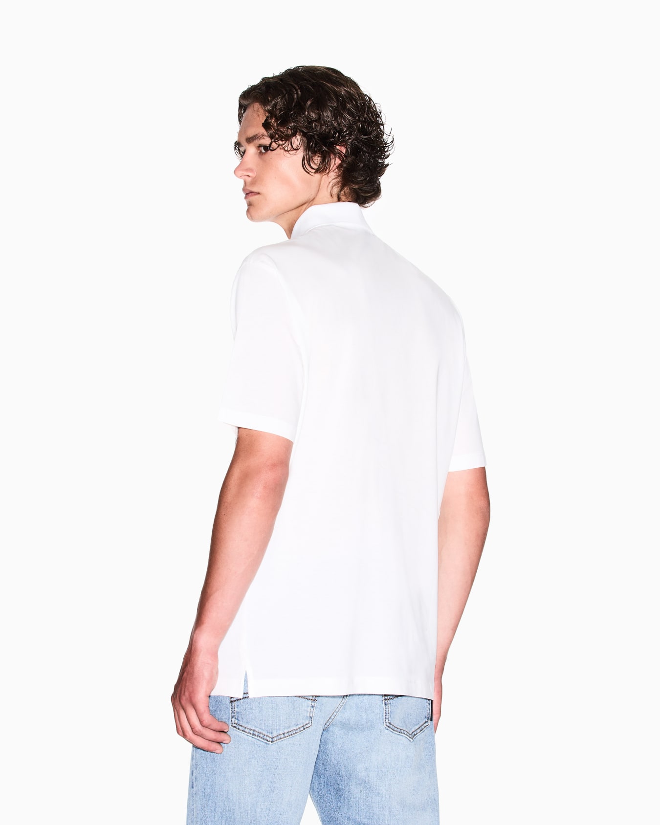 Regular fit mercerised cotton polo Slide 2