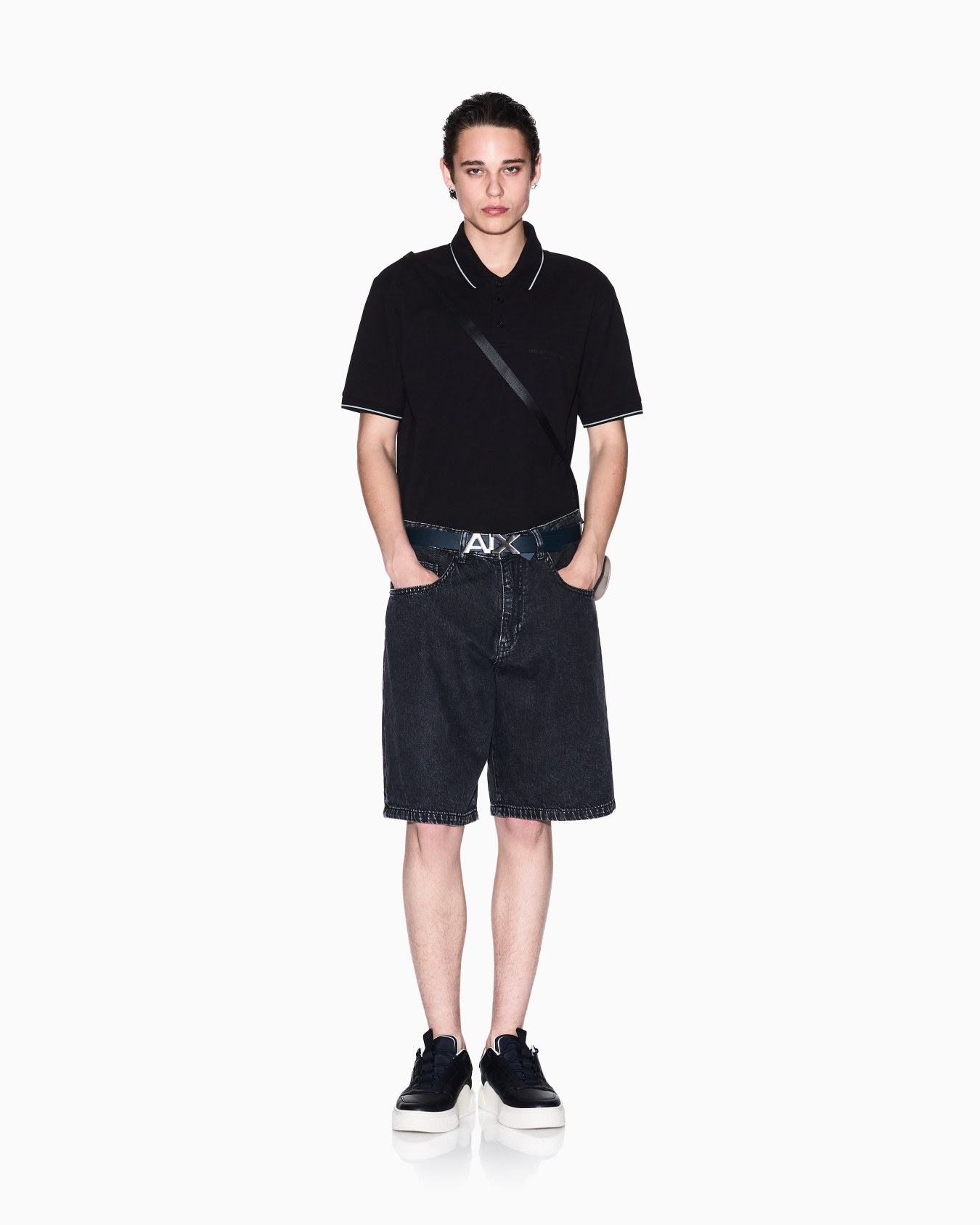 Regular fit mercerised cotton polo Slide 1