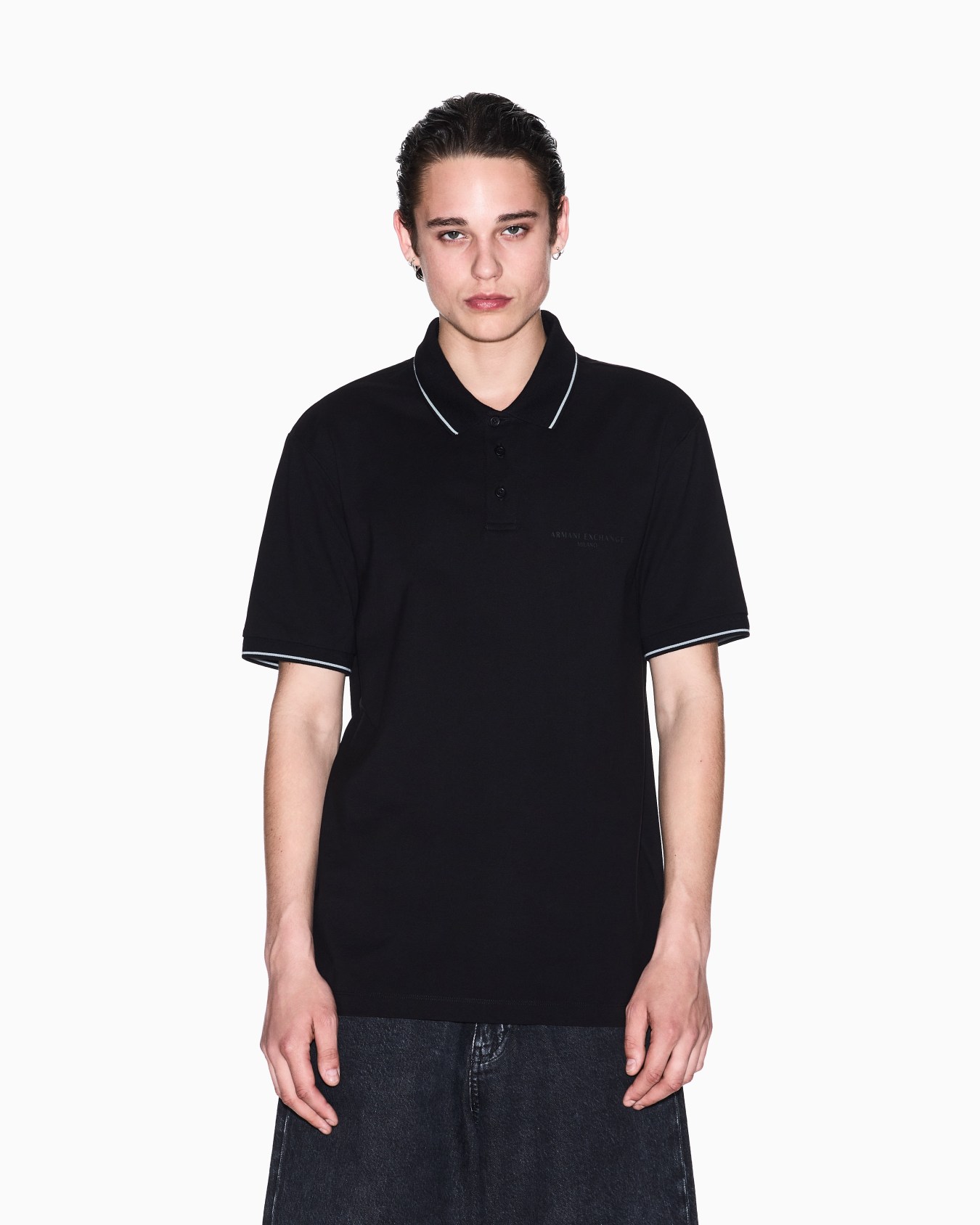 Regular fit mercerised cotton polo Slide 3