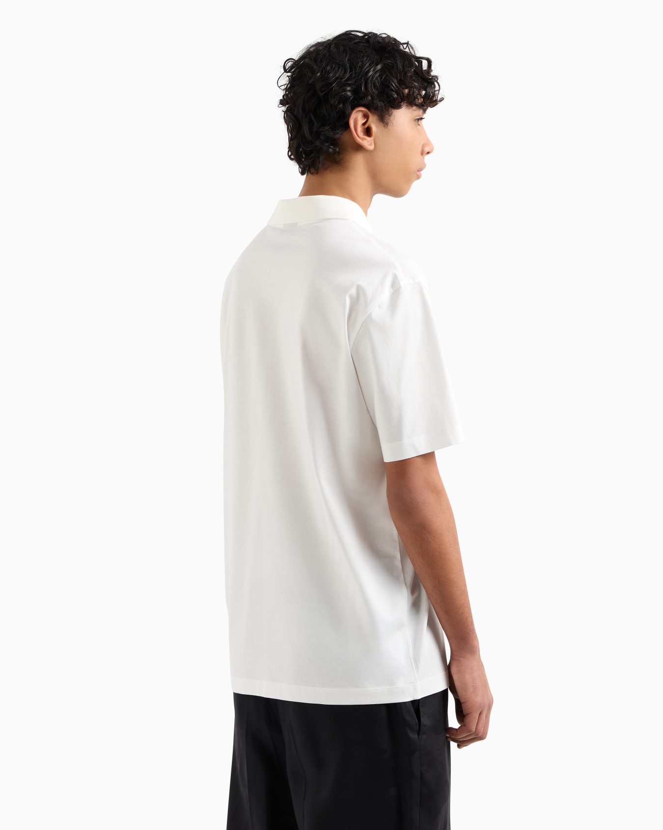 Regular fit polo shirt in mercerised cotton Slide 2