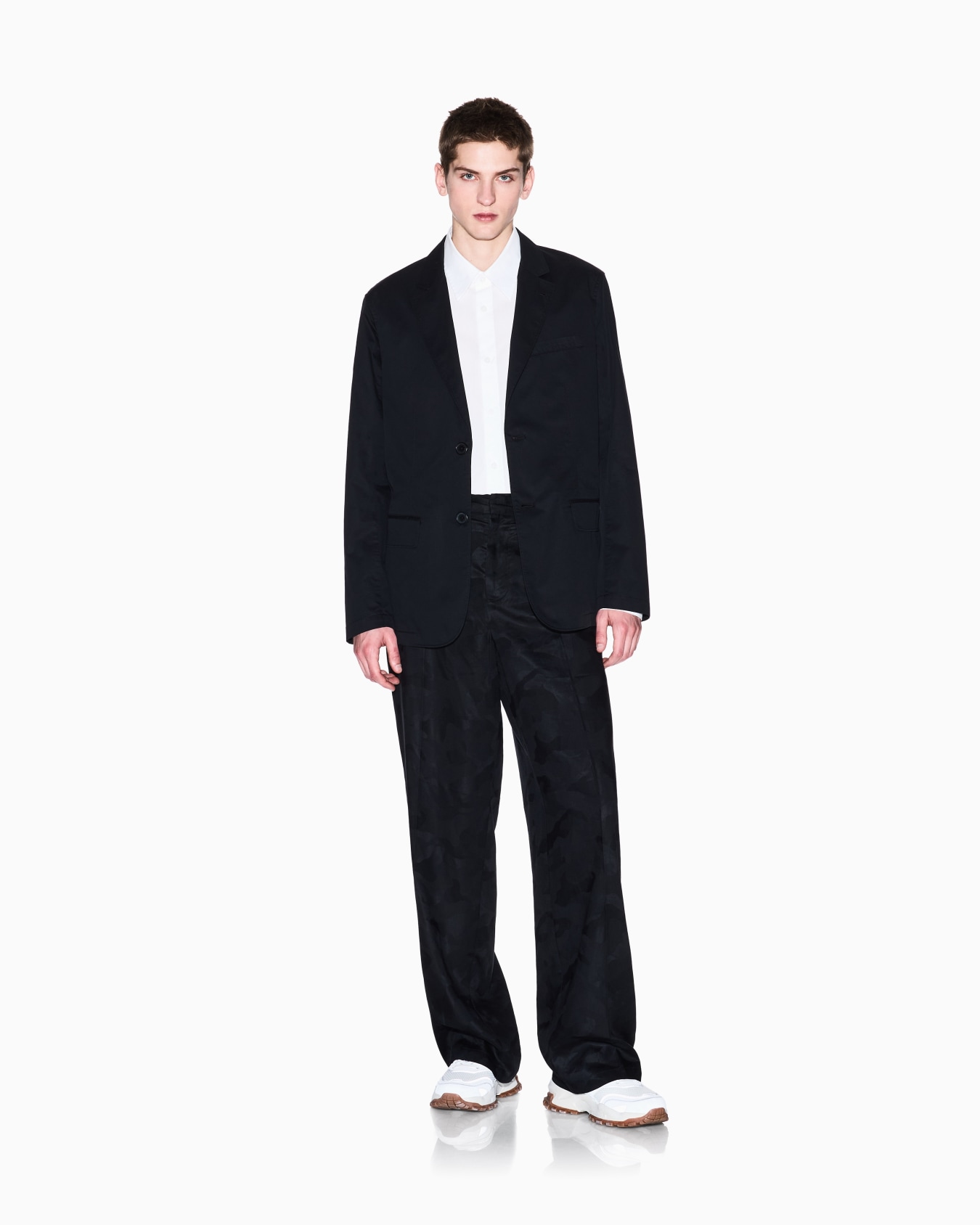 Regular fit cotton and lyocell shirt Slide 1