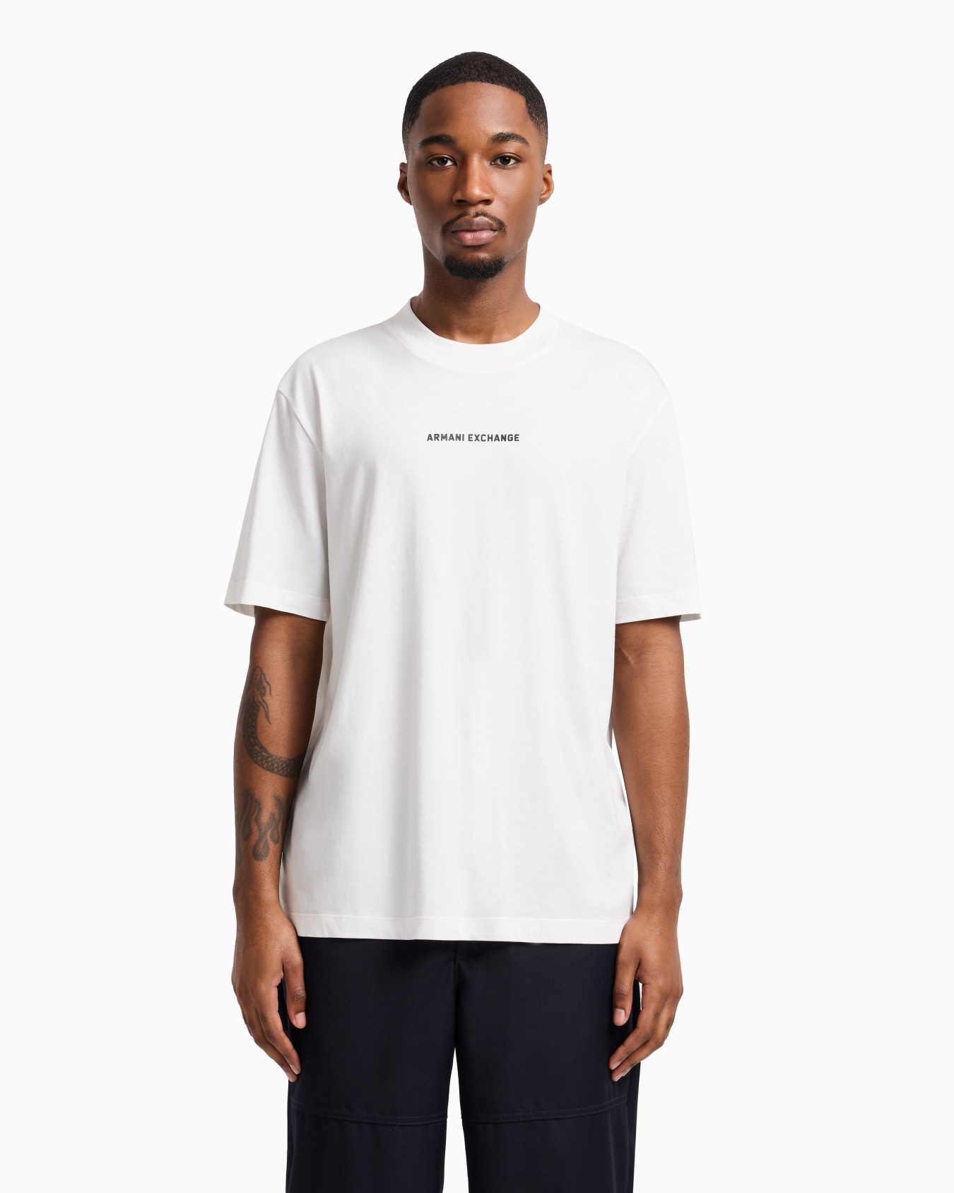 Regular fit T-shirt with logo print on front and back Slide 3