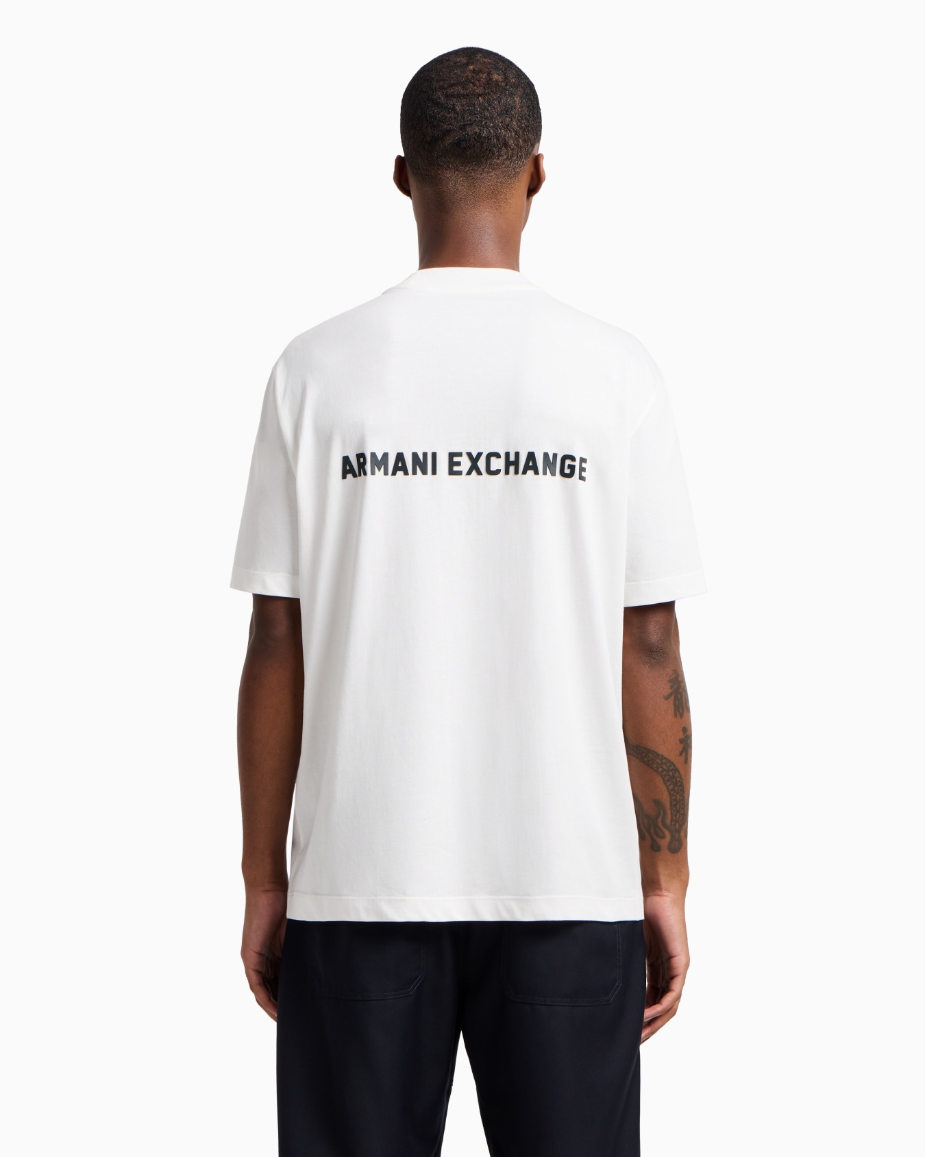 Regular fit T-shirt with logo print on front and back Slide 2