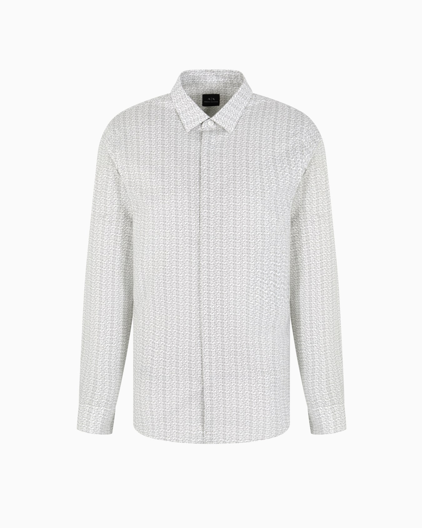 Slim fit micro-pattern shirt Slide 0