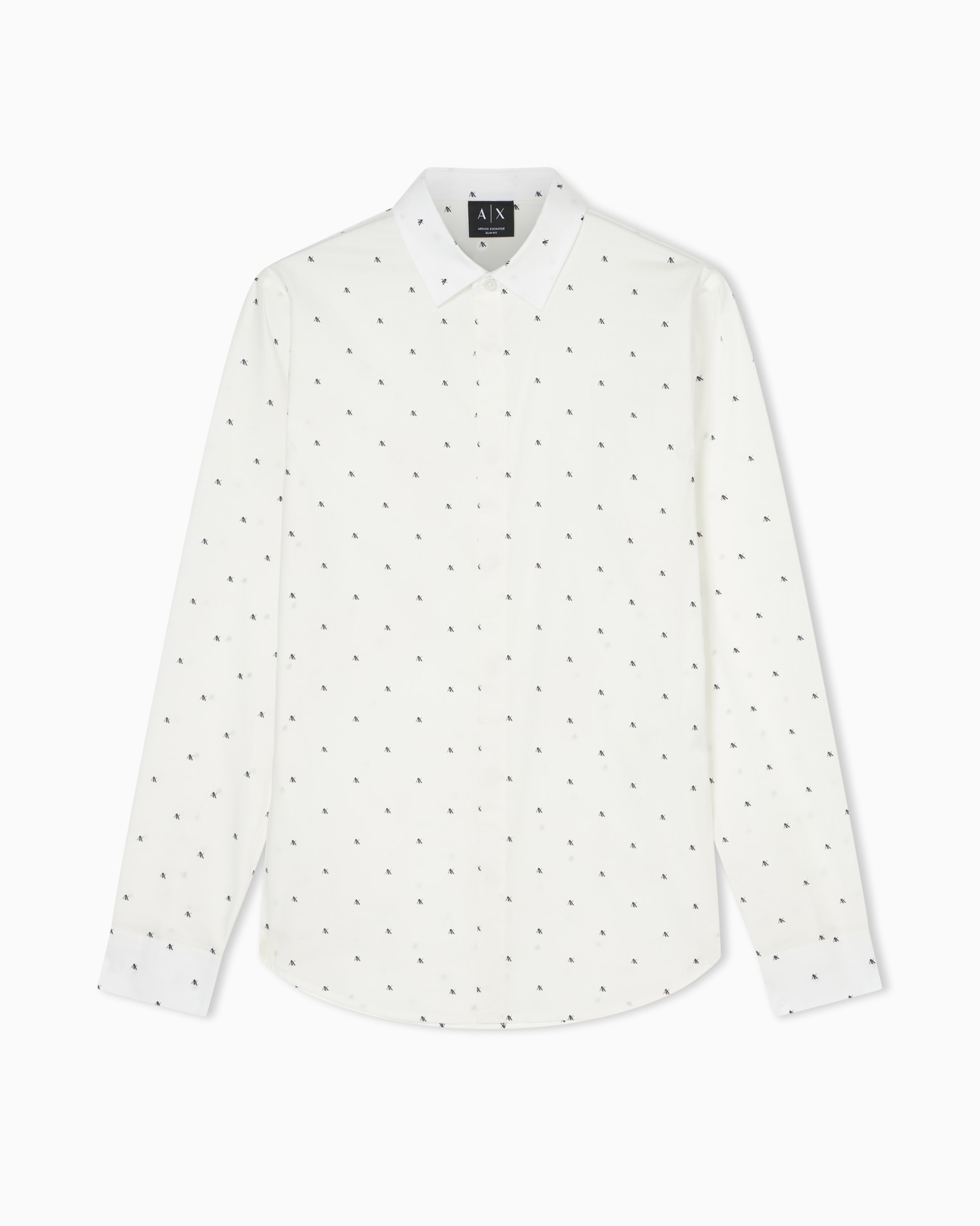 Slim fit micro-pattern shirt Slide 0