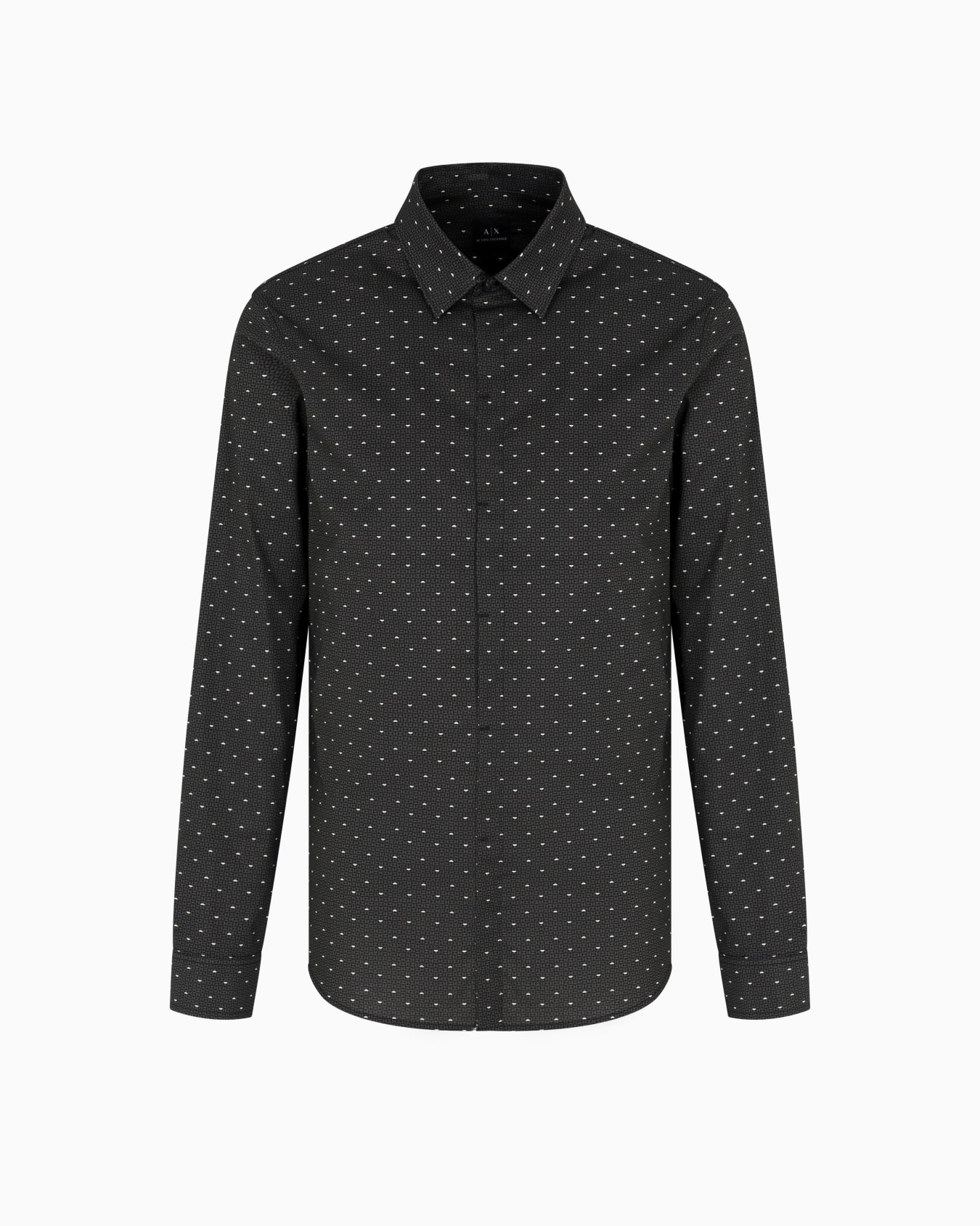 Slim fit micro-pattern shirt Diapositiva 0