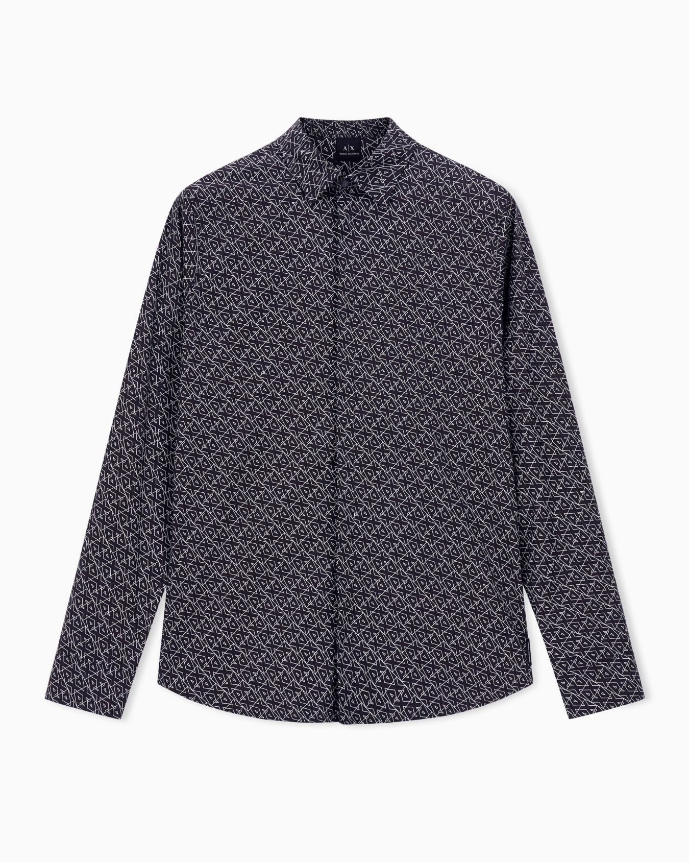 Slim fit micro-pattern shirt Slide 0