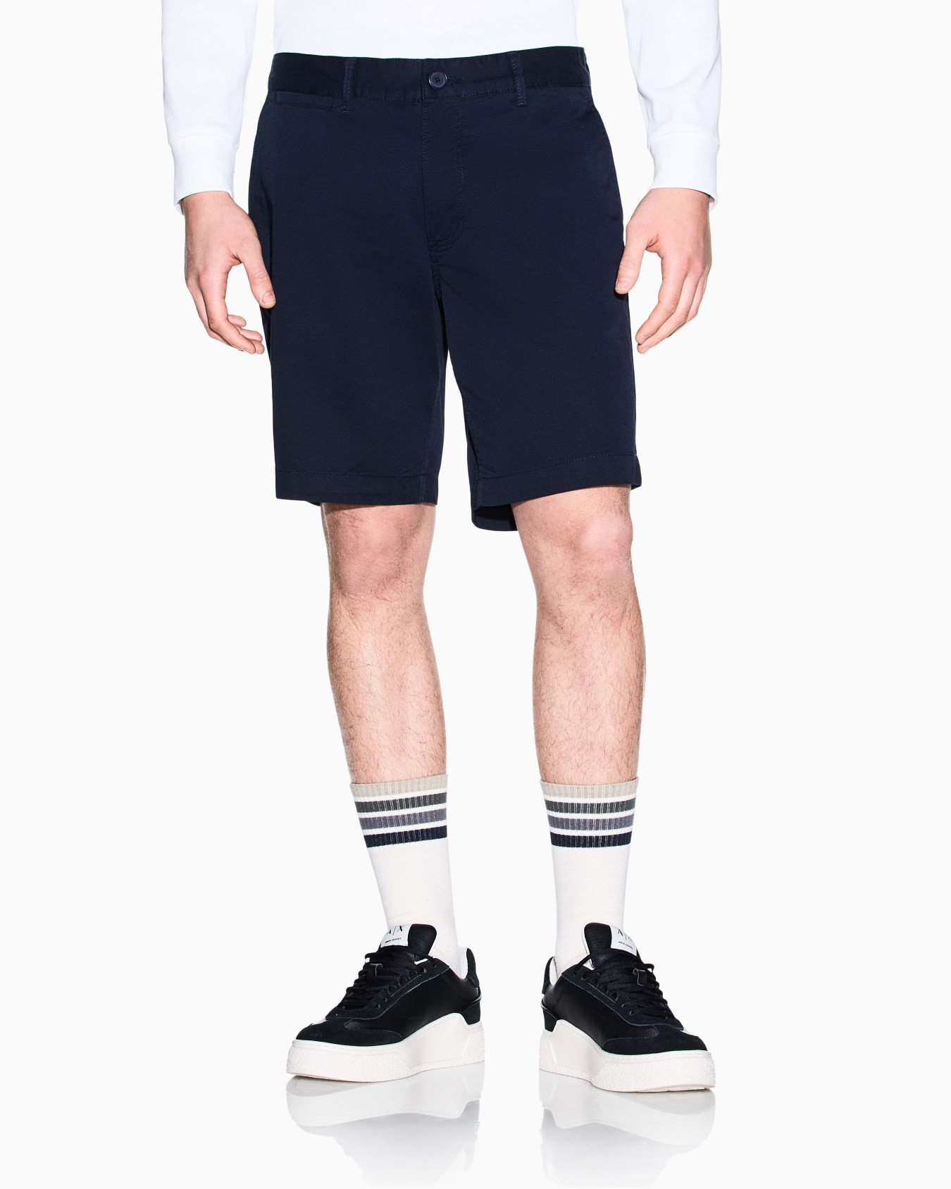 Stretch Cotton Twill Bermuda Shorts Slide 2