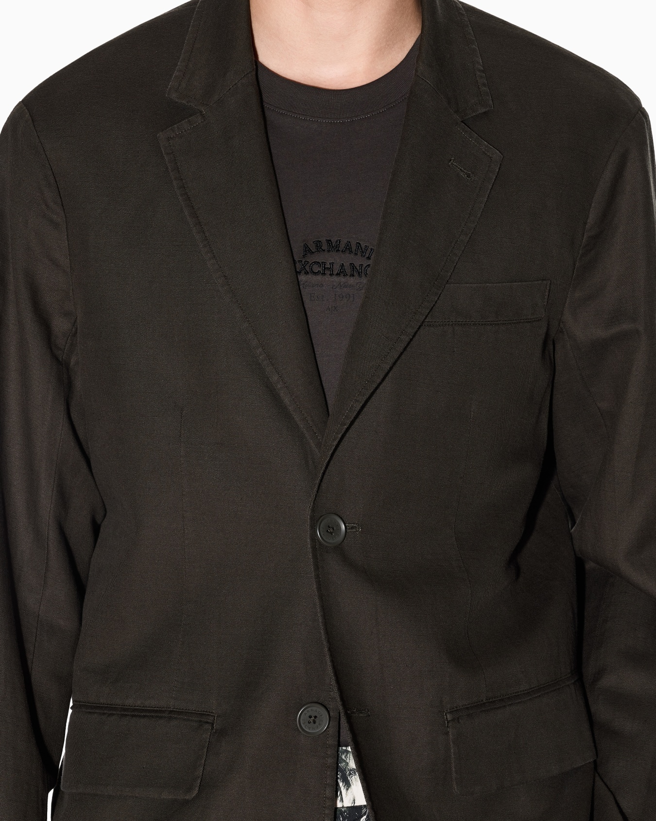 Single-breasted jacket in linen and lyocell Slide 4