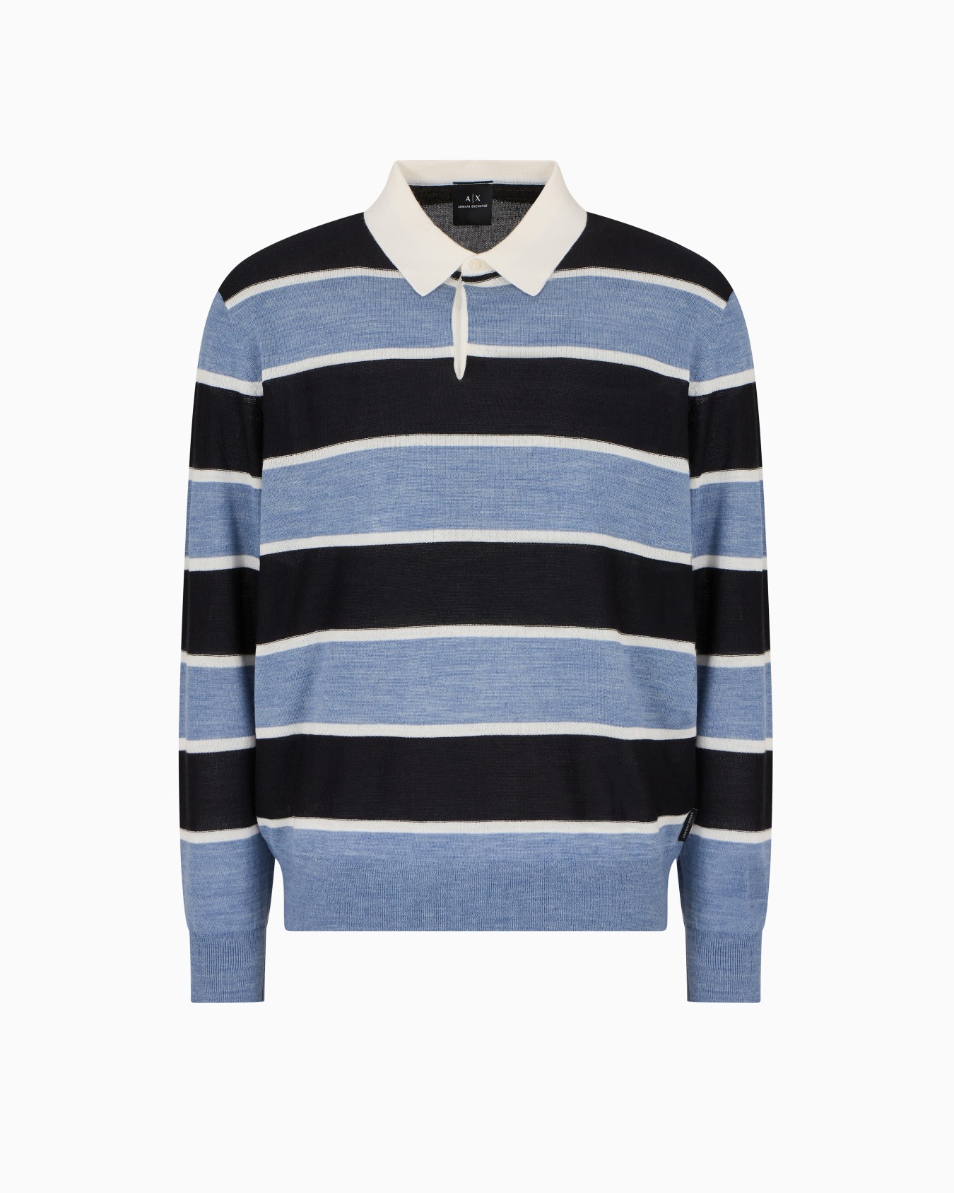 Striped knit polo Slide 0